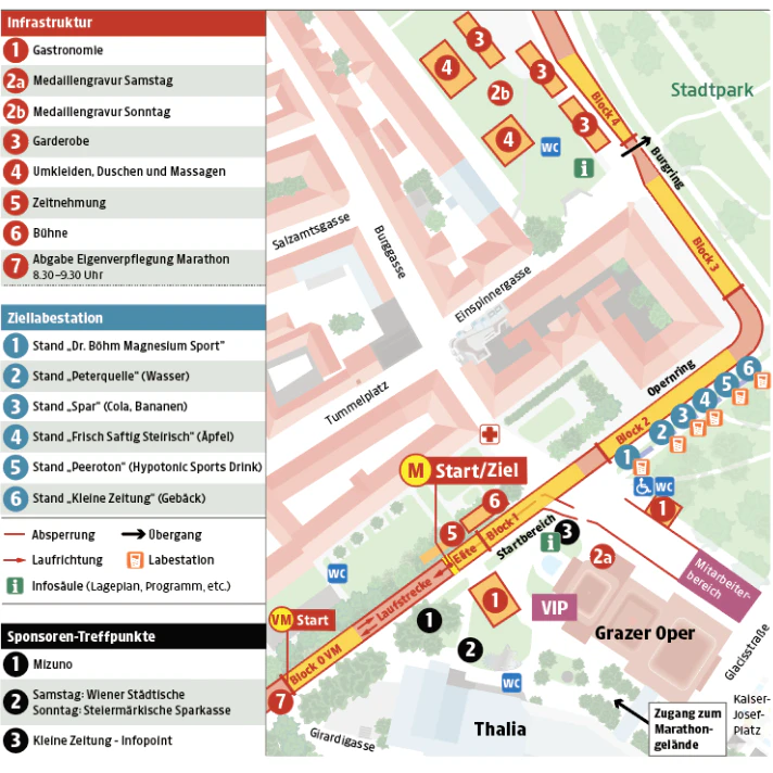 Start- und Zielbereich beim Graz-Marathon 2026