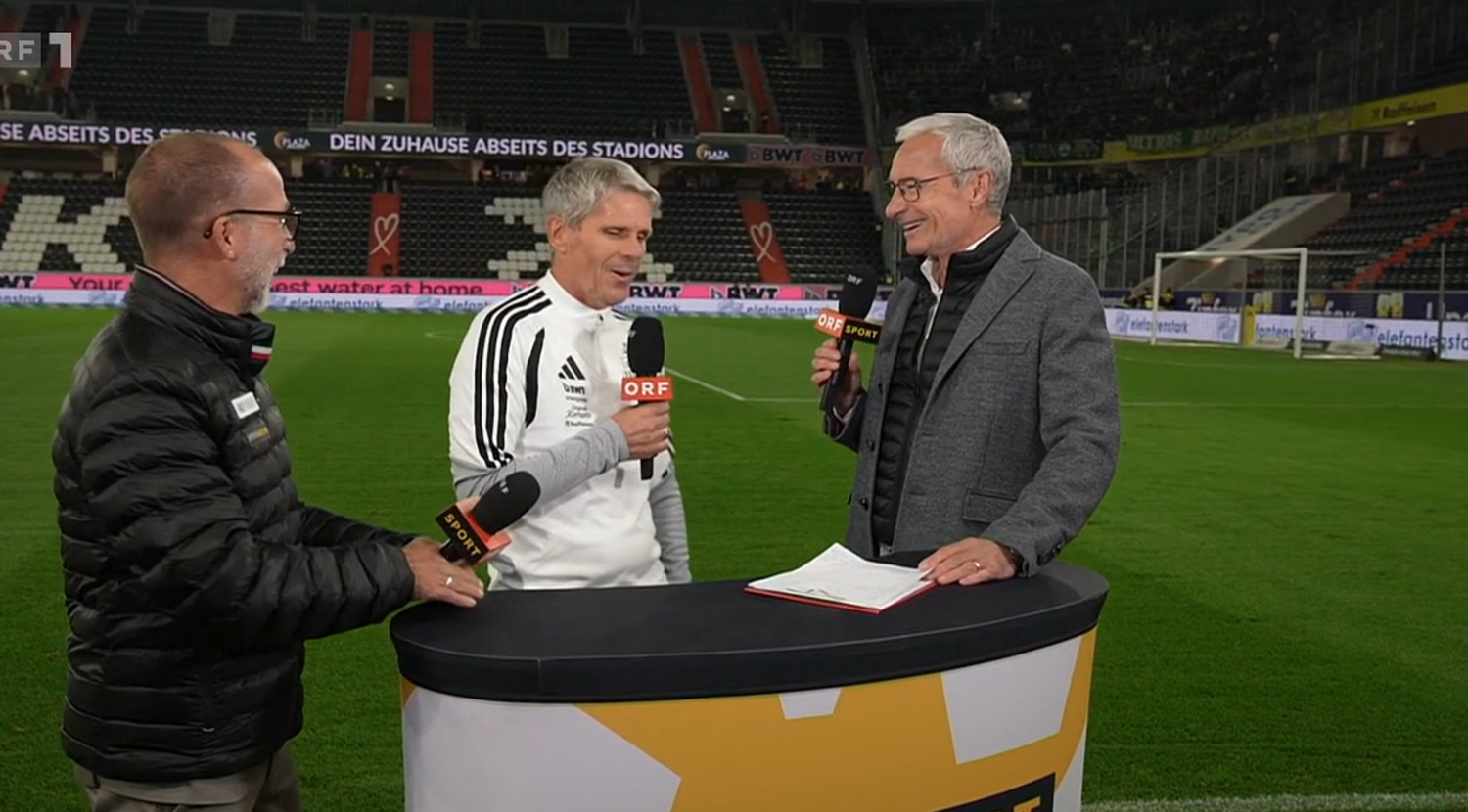 Roman Mählich, Didi Kühbauer und Rainer Pariasek
