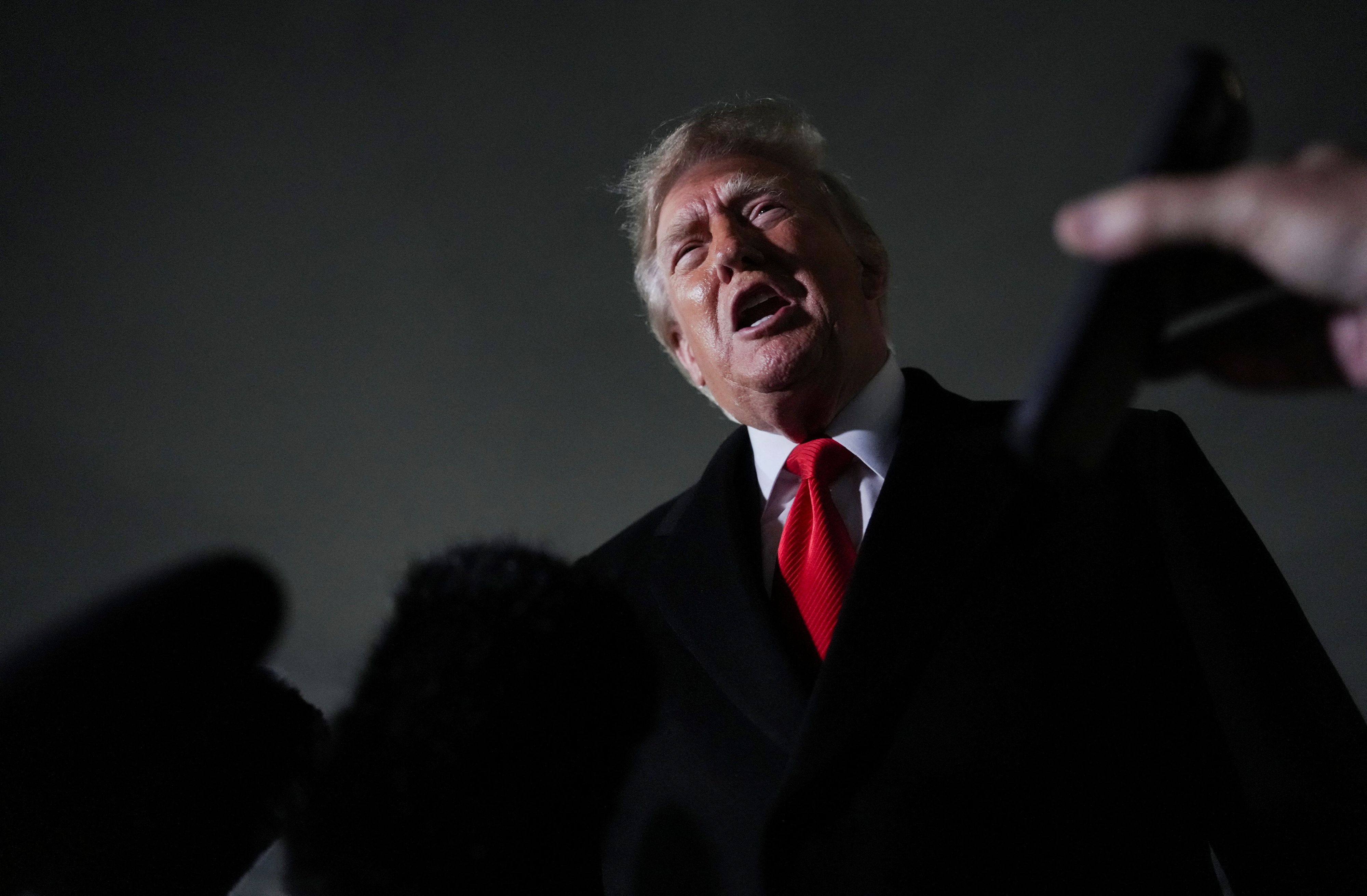 Trump hat am Samstag bei einer über einstündigen Rede im US-Bundesstaat Tennessee gesprochen.