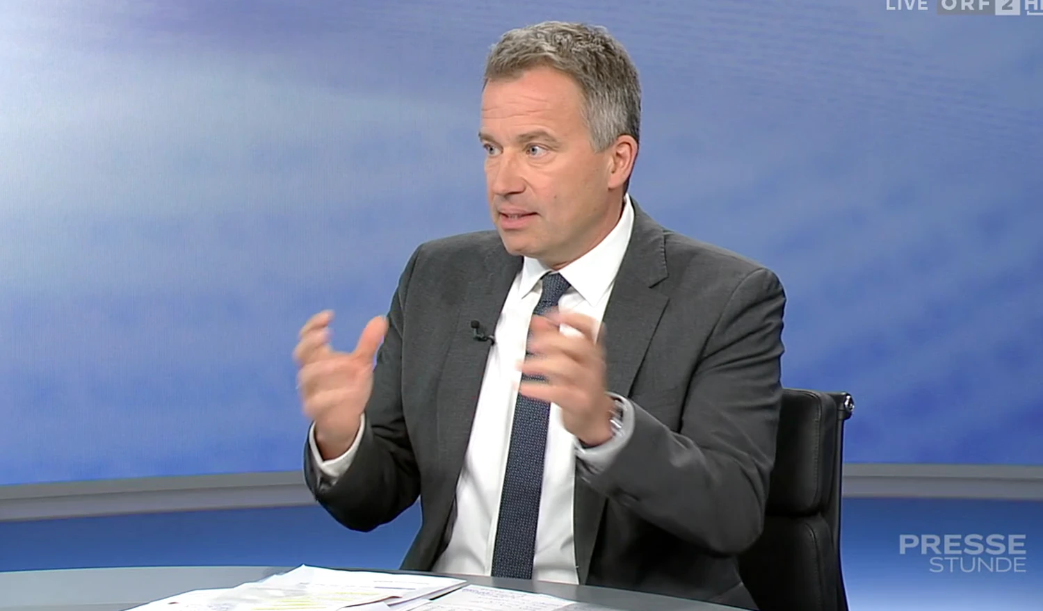 AMS-Chef Johannes Kopf in der ORF-"Pressestunde" am 11. Oktober 2026.