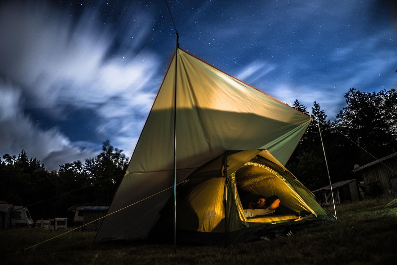 Camping in freier Natur
