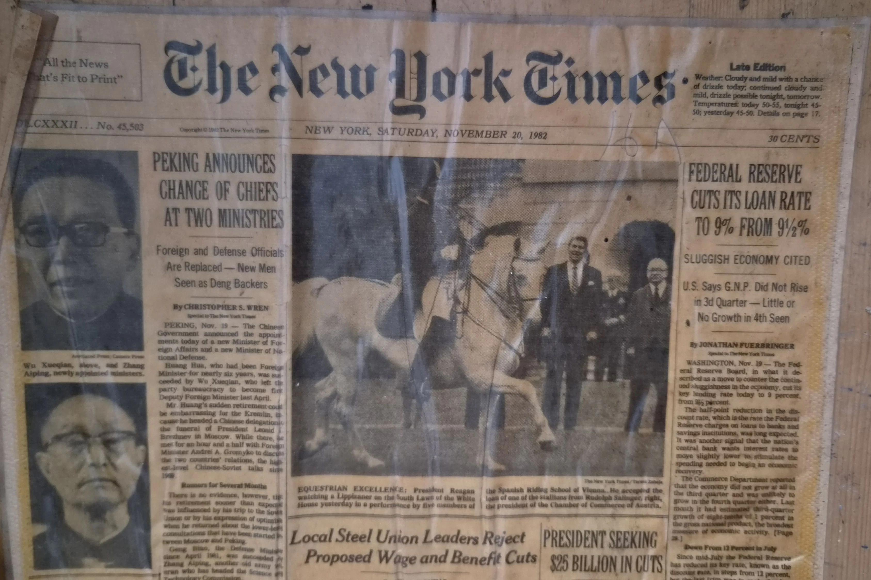 Ein schönerer Anlass: 1982 bekam US-Präsident und Pferdenarr Ronald Reagan von Österreich einen Lipizzaner geschenkt