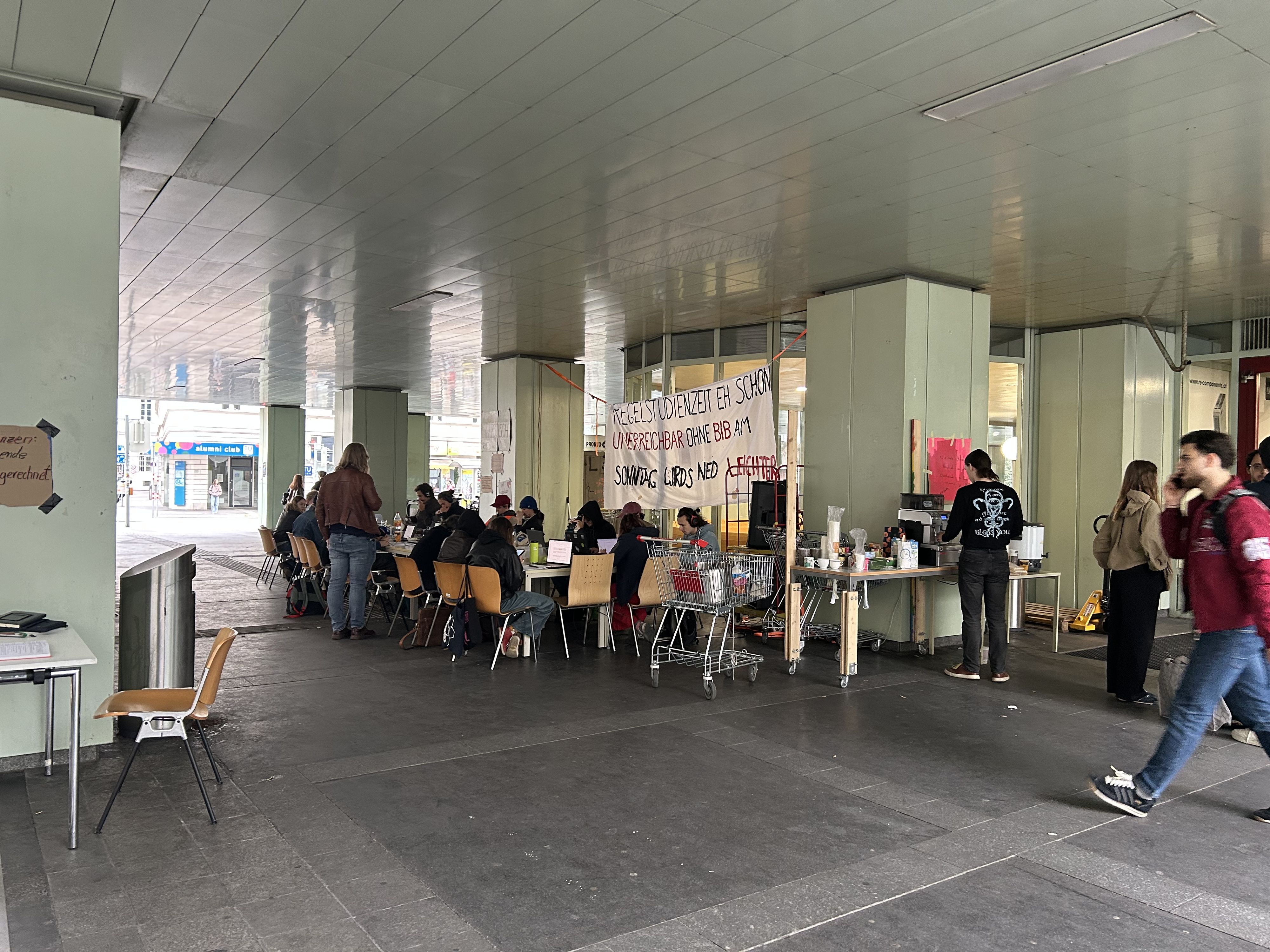 Studenten-Protest gegen Sparmaßnahmen an der TU Wien