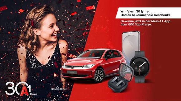 A1 wird 30 und startet das größte Gewinnspiel seiner Geschichte mit unter anderem 3 VW ID. Polos.