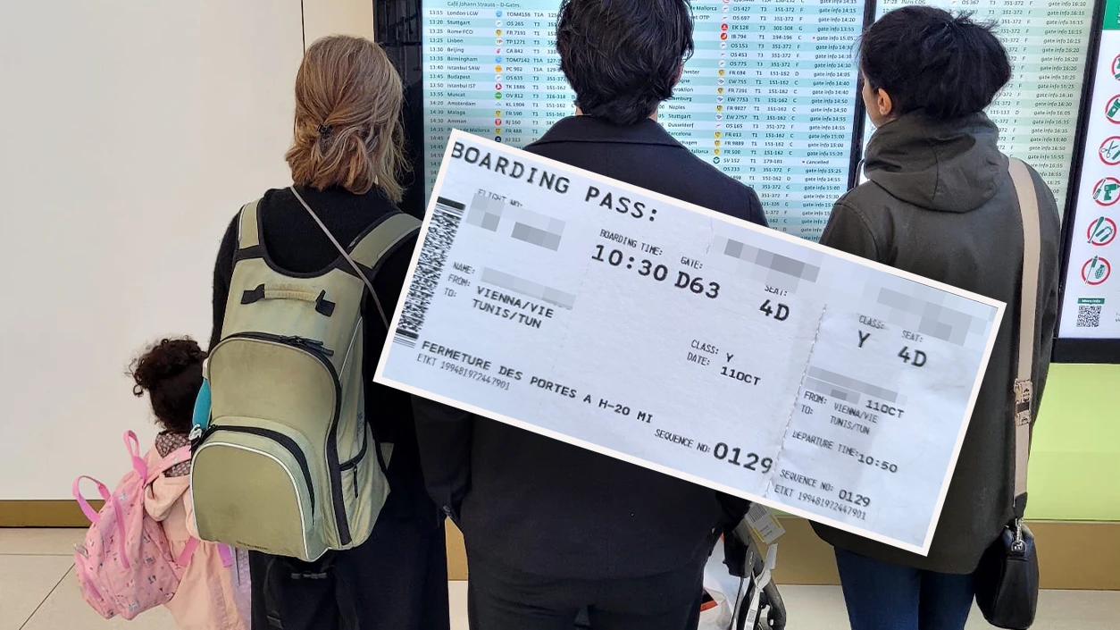 Für die Familie wird der Flug nach Tunesien von Problemen überschattet.