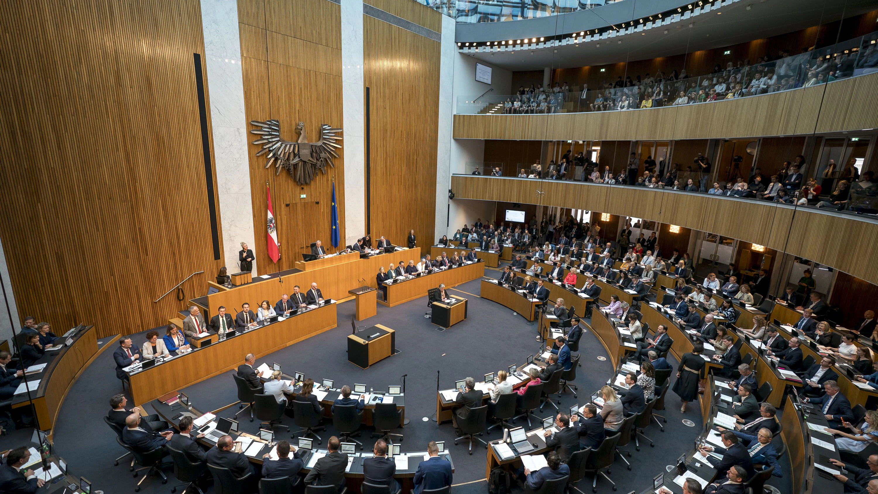 Saalübersicht während einer Nationalratssitzung anlässlich der Budgetrede des Finanzminsters, Parlament (Archivfoto)