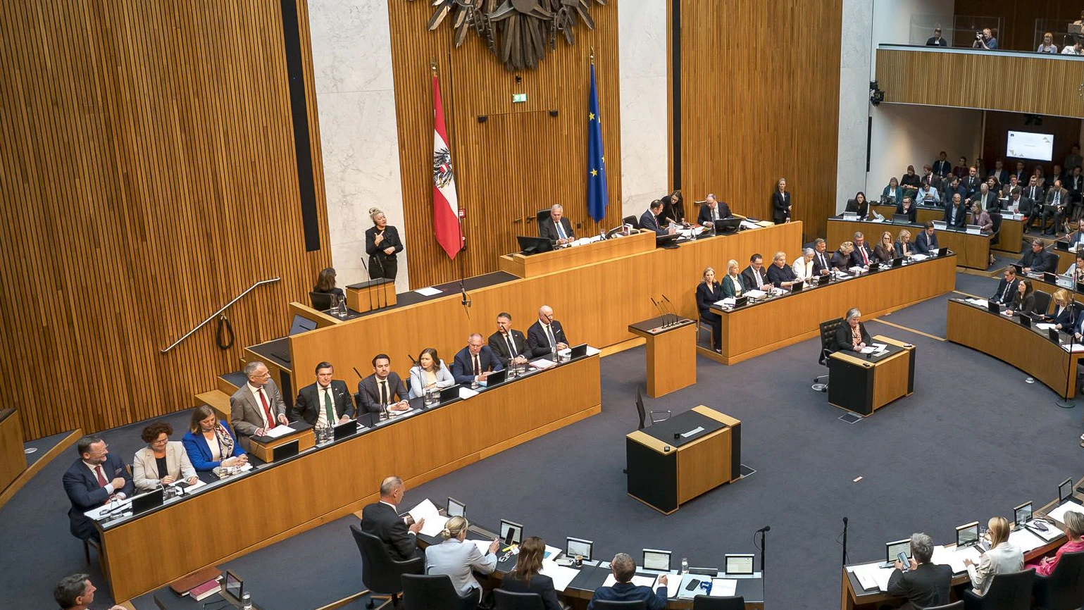 Saalübersicht während einer Nationalratssitzung anlässlich der Budgetrede des Finanzminsters, Parlament (Archivfoto)
