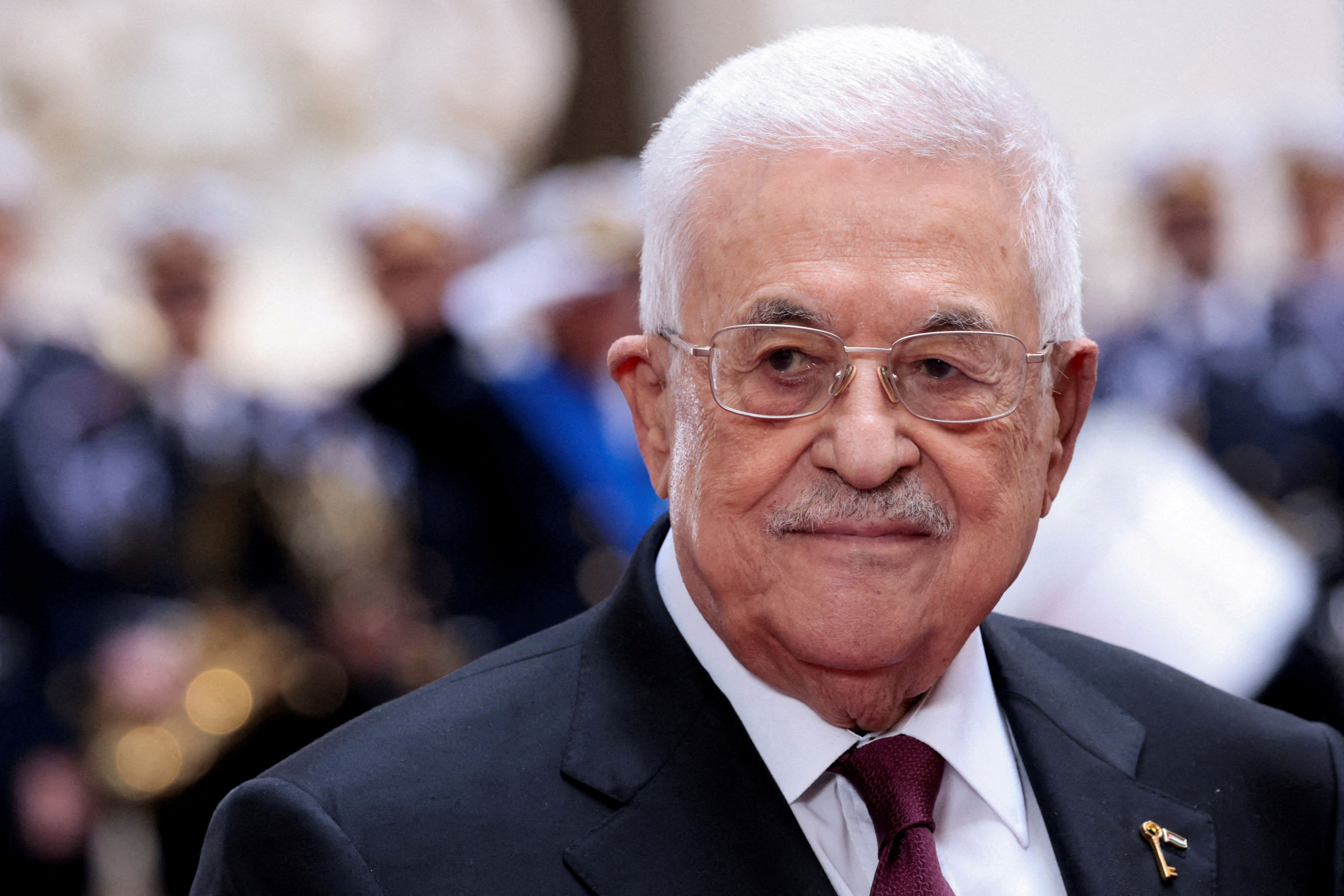FILE PHOTO: Palestinian Authority President Mahmoud Abbas at Chigi Palace in Rome, Italy, November 7, 2025. REUTERS/Remo Casilli/File Photo/File Photo