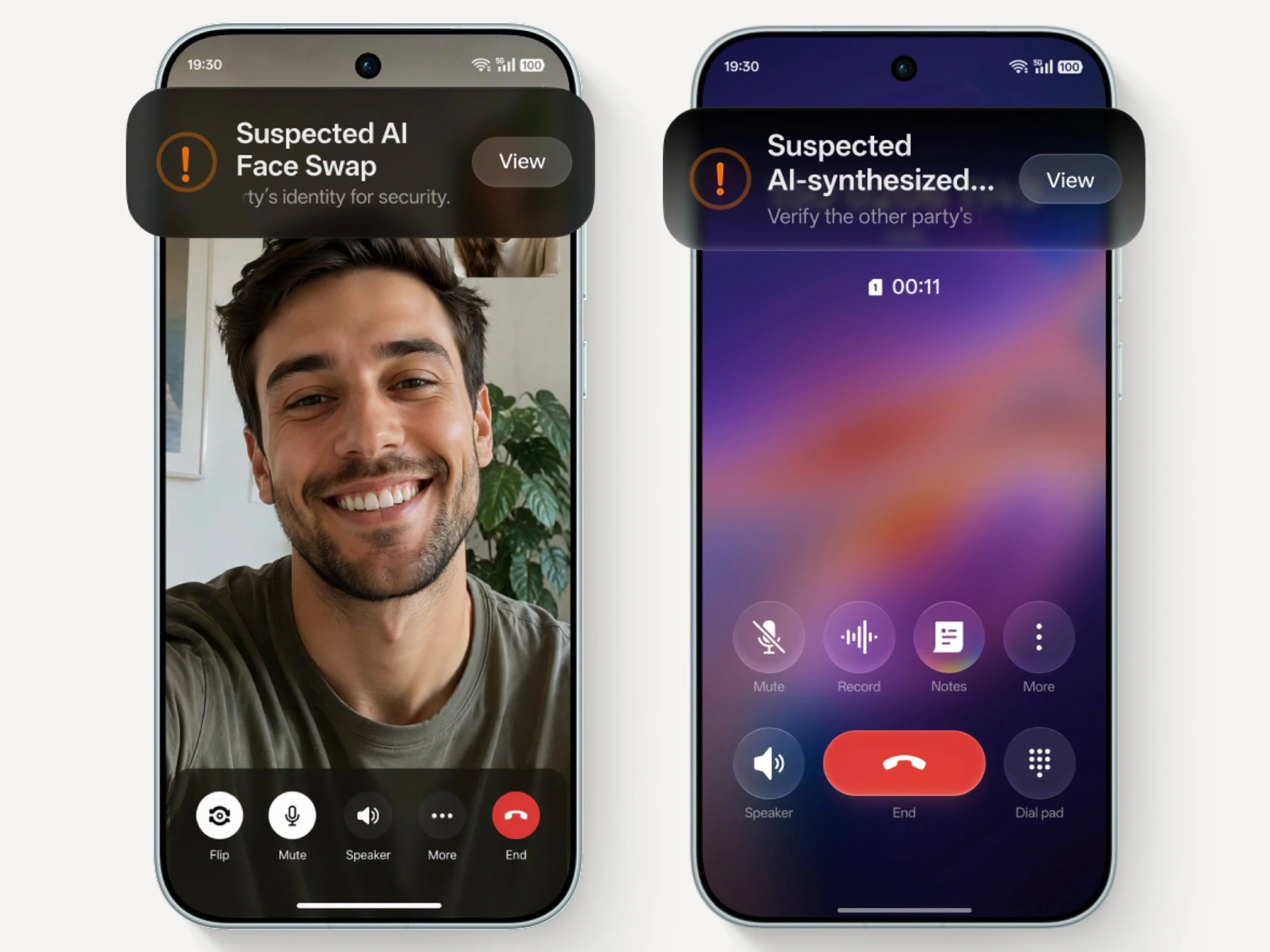 Eine Neuerung ist AI Call Guard. Die auf dem Smartphone arbeitende KI soll bei laufenden Telefonaten Betrugsversuche erkennen.