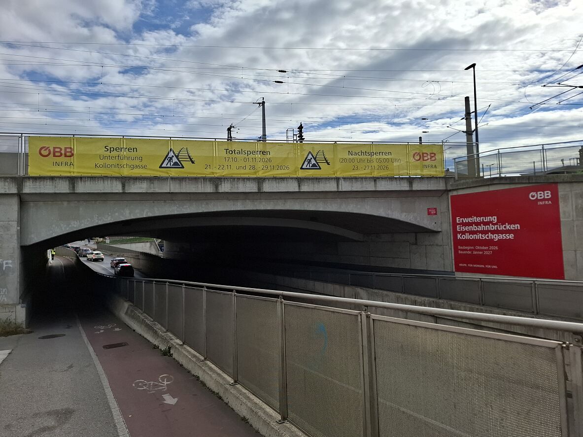 Heute.at - ÖBB-Baustelle: Unterführung wochenlang gesperrt