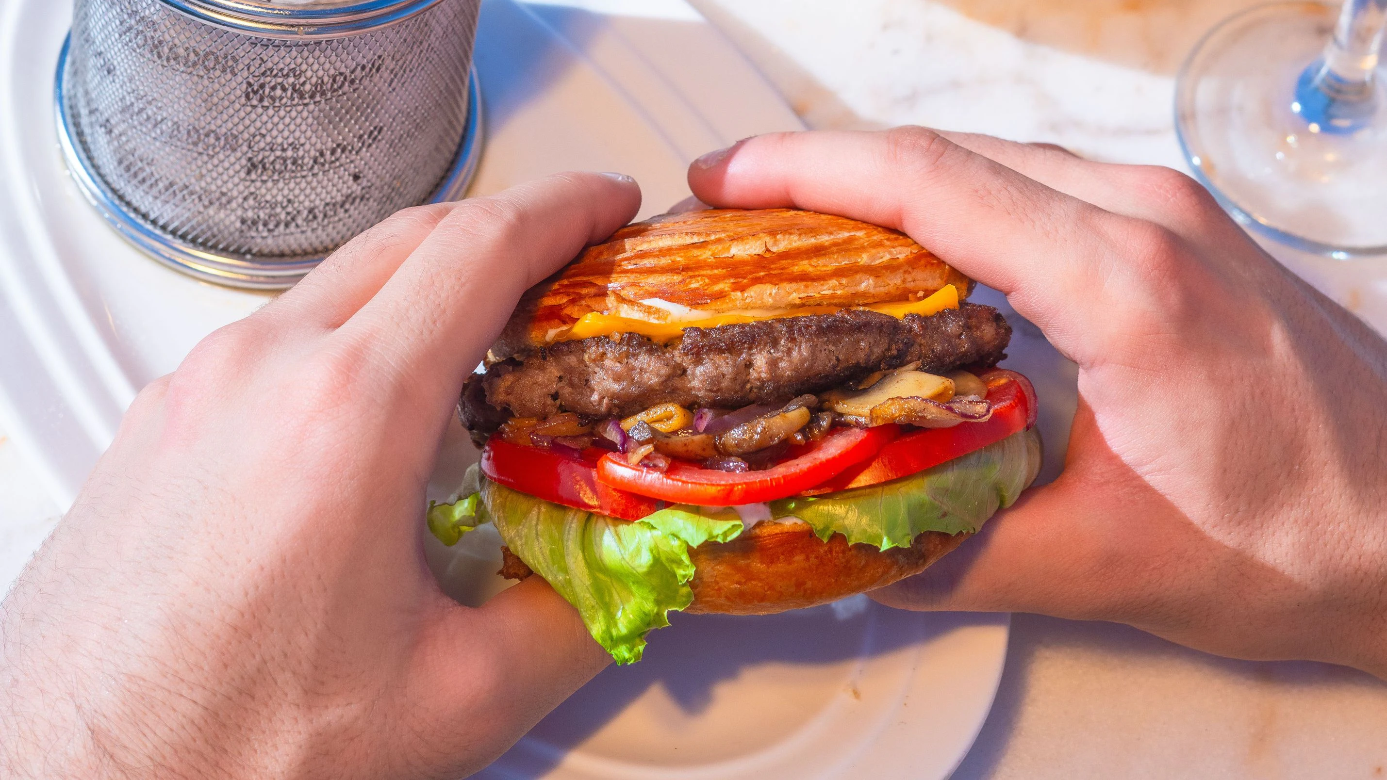 Burger Salat Lachs