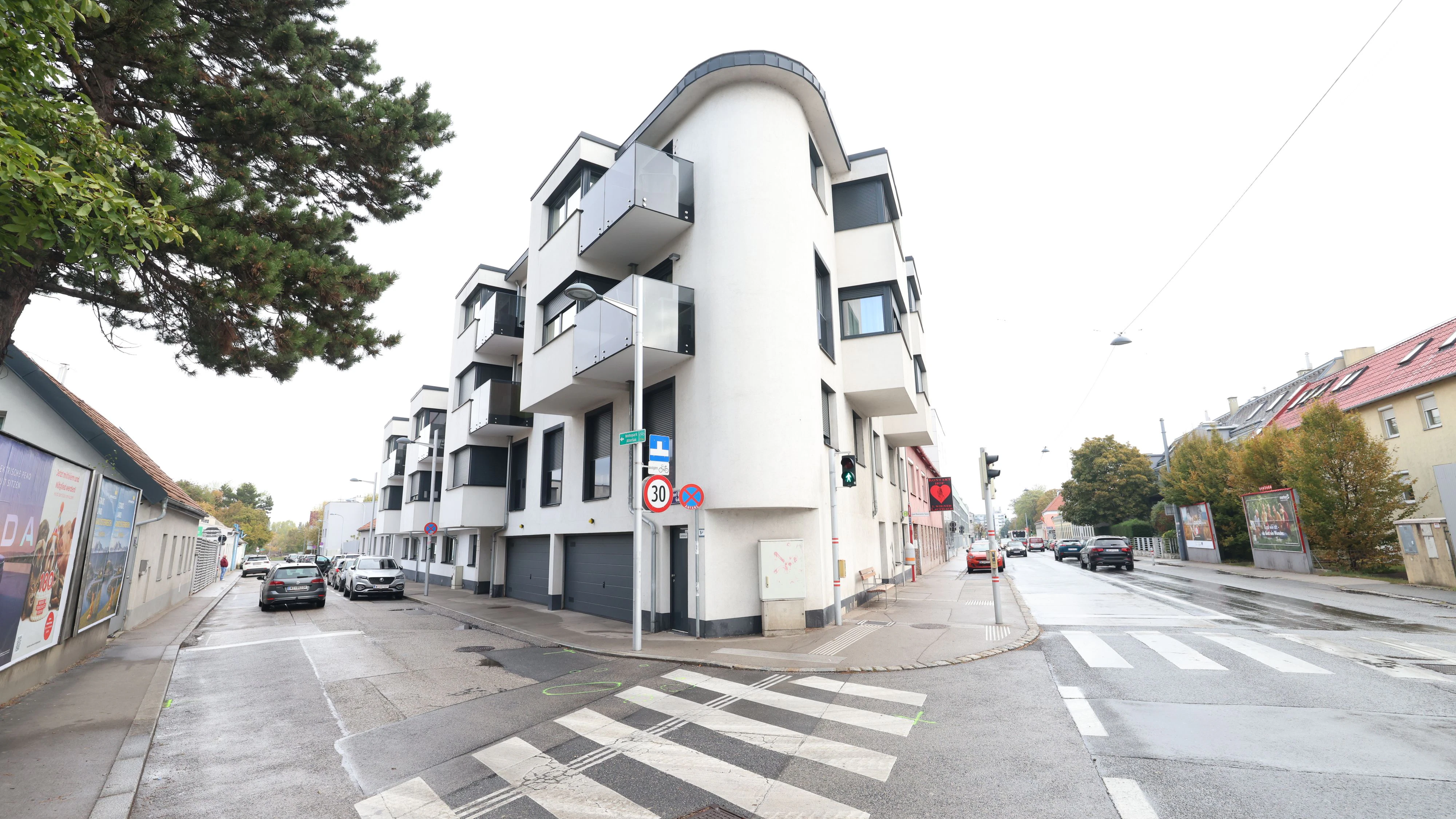 Unfallstelle in Wien-Liesing.