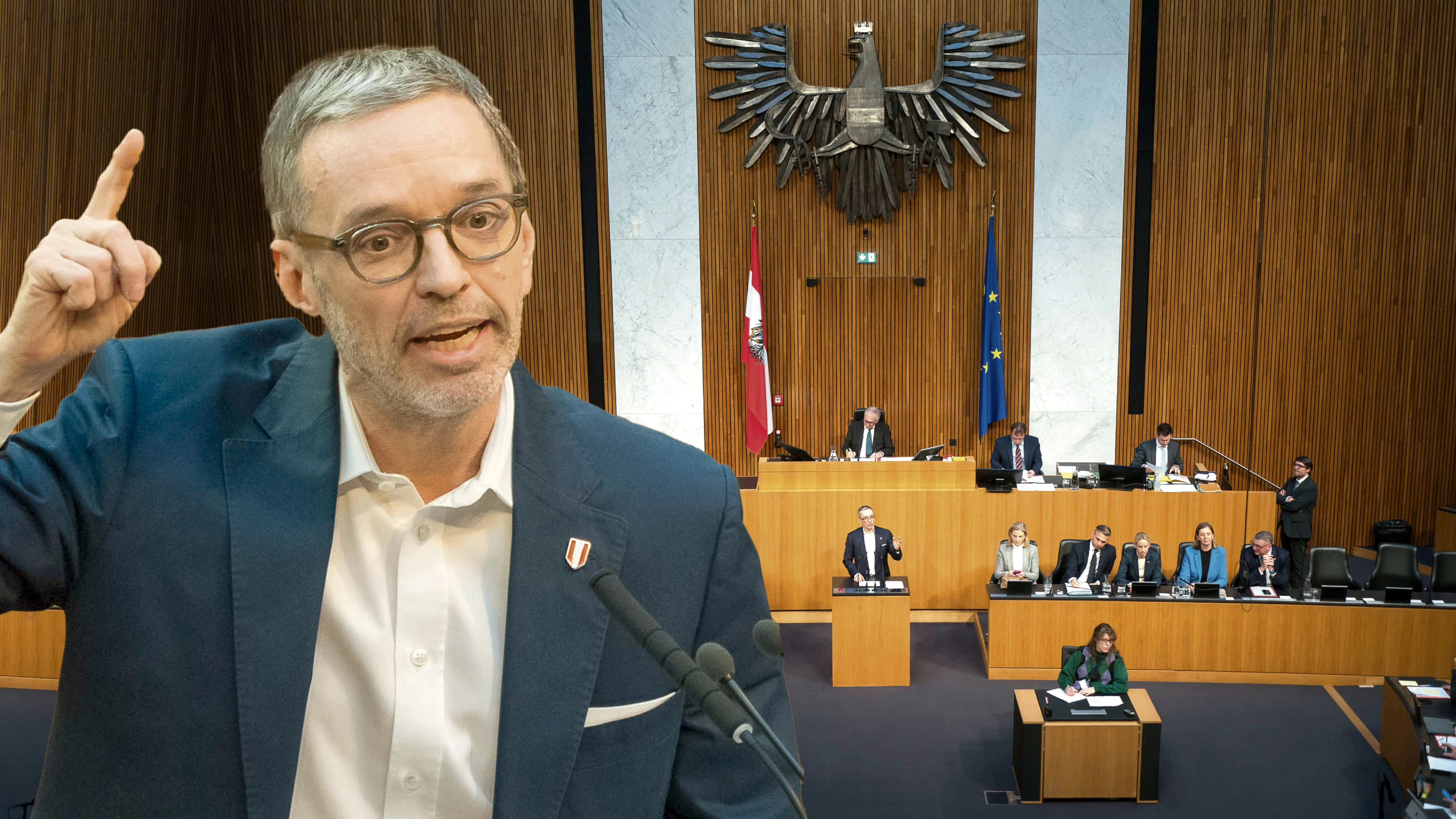 FPÖ-Chef Herbert Kickl stellt heute einen Misstrauensantrag gegen die gesamte Regierung.