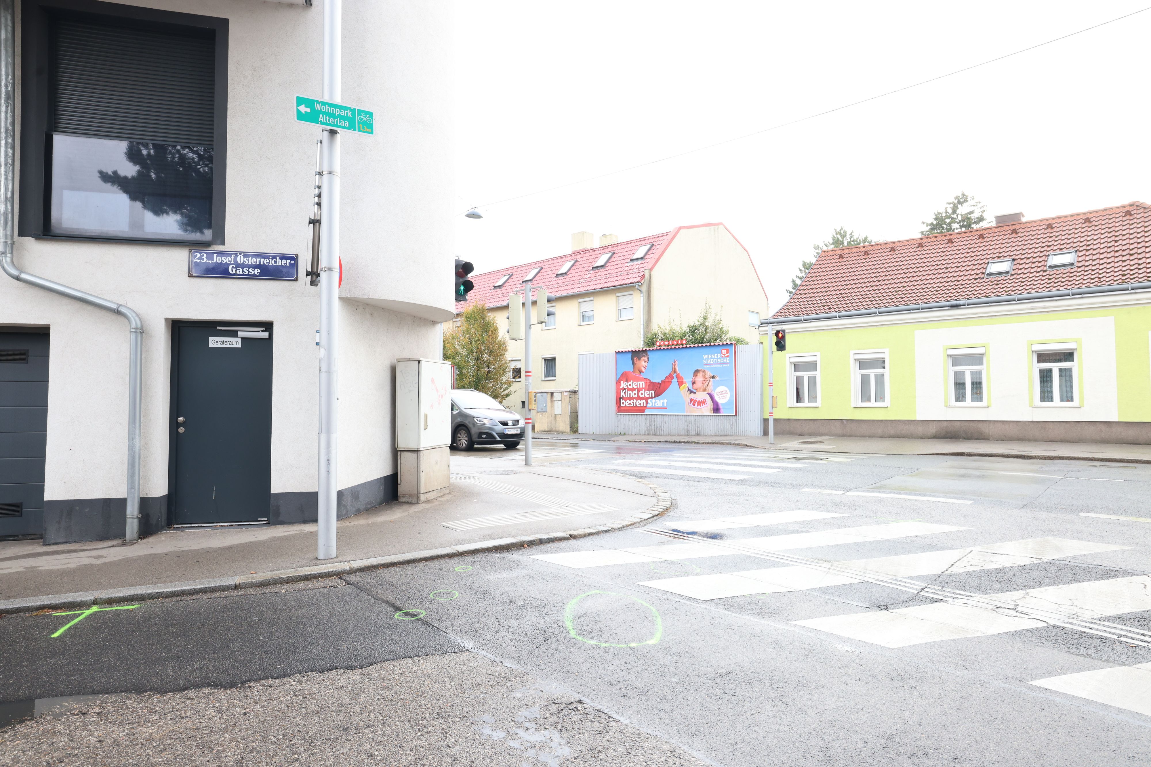Josef-Österreicher-Gasse 36: Hier ereignete sich der schreckliche Unfall.