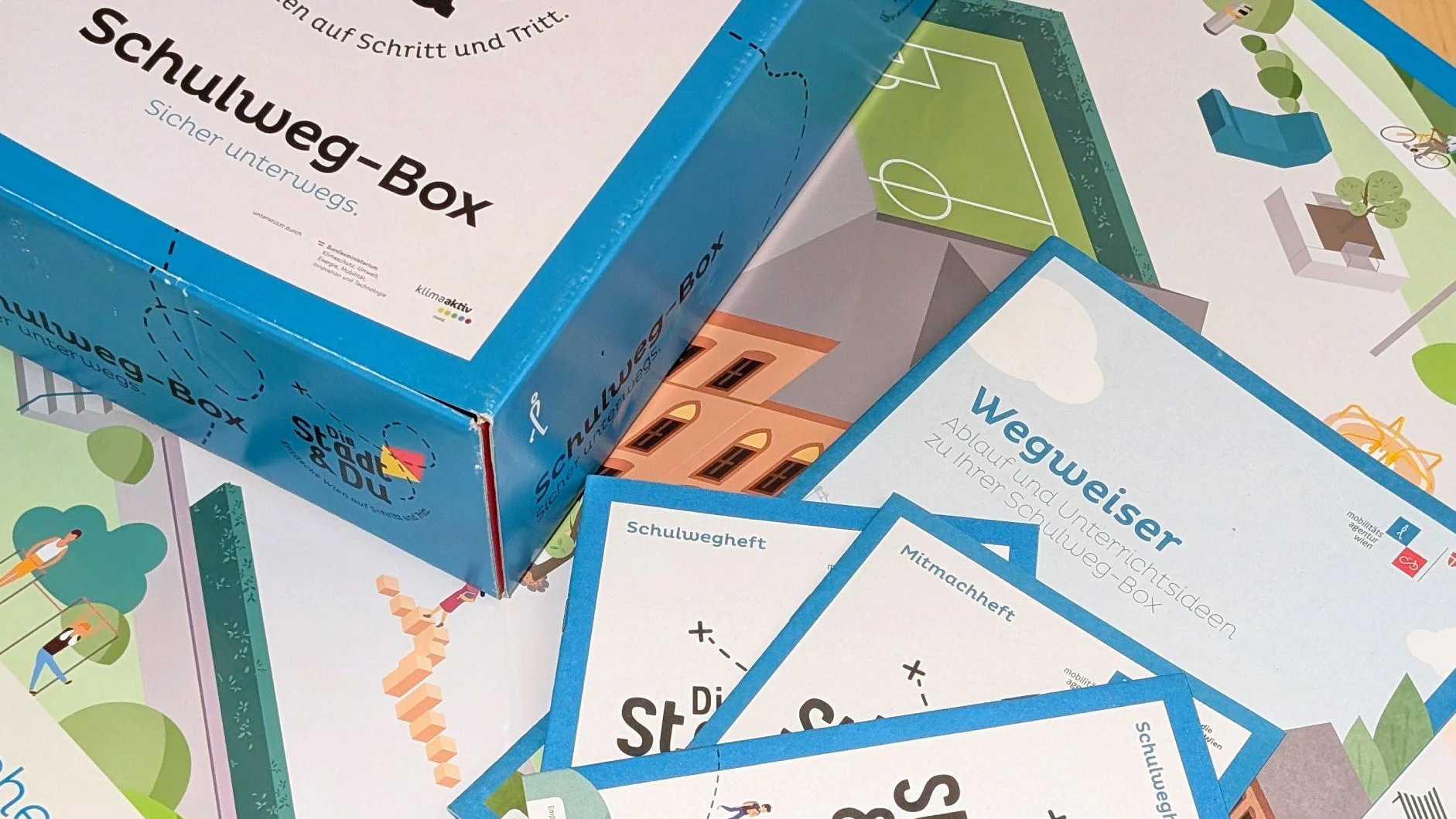 Material für densicheren Schulweg.