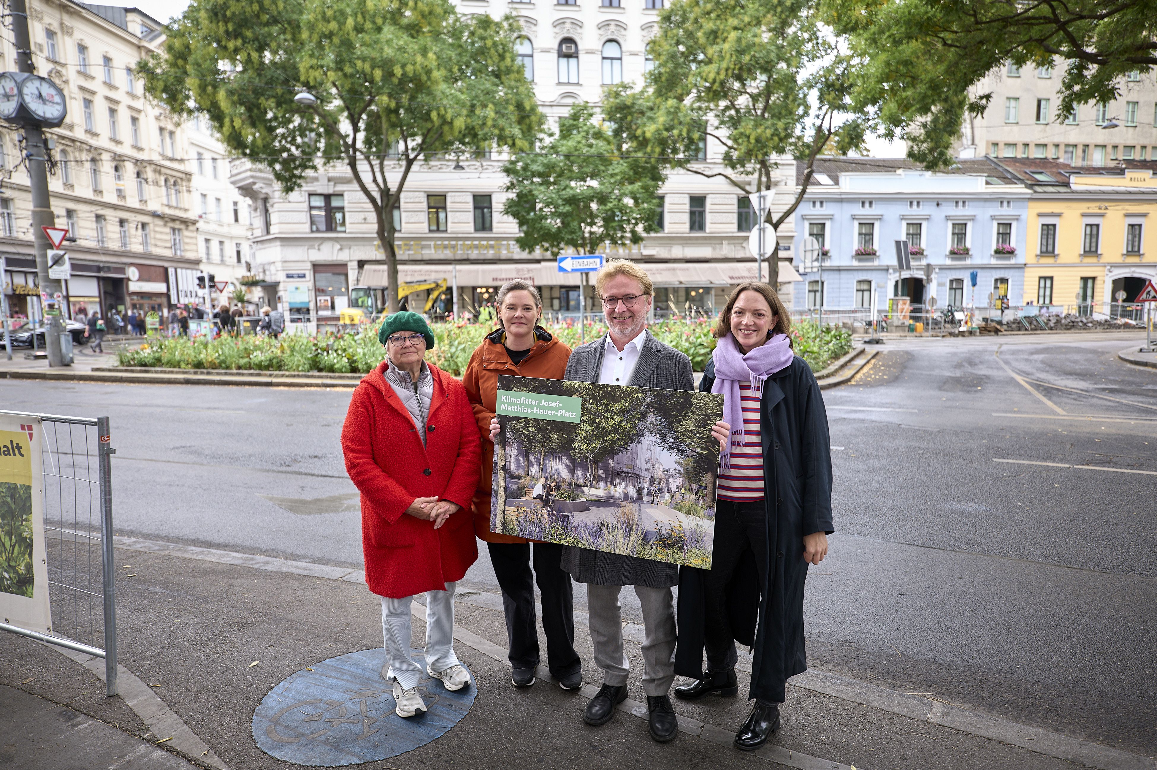 (v.l.) BV-Stellvertreterin Eva Krennbauer, Gemeinderätin Stefanie Vasold, BV Martin Fabisch und BV-Stellvertreterin Lena Köhler.