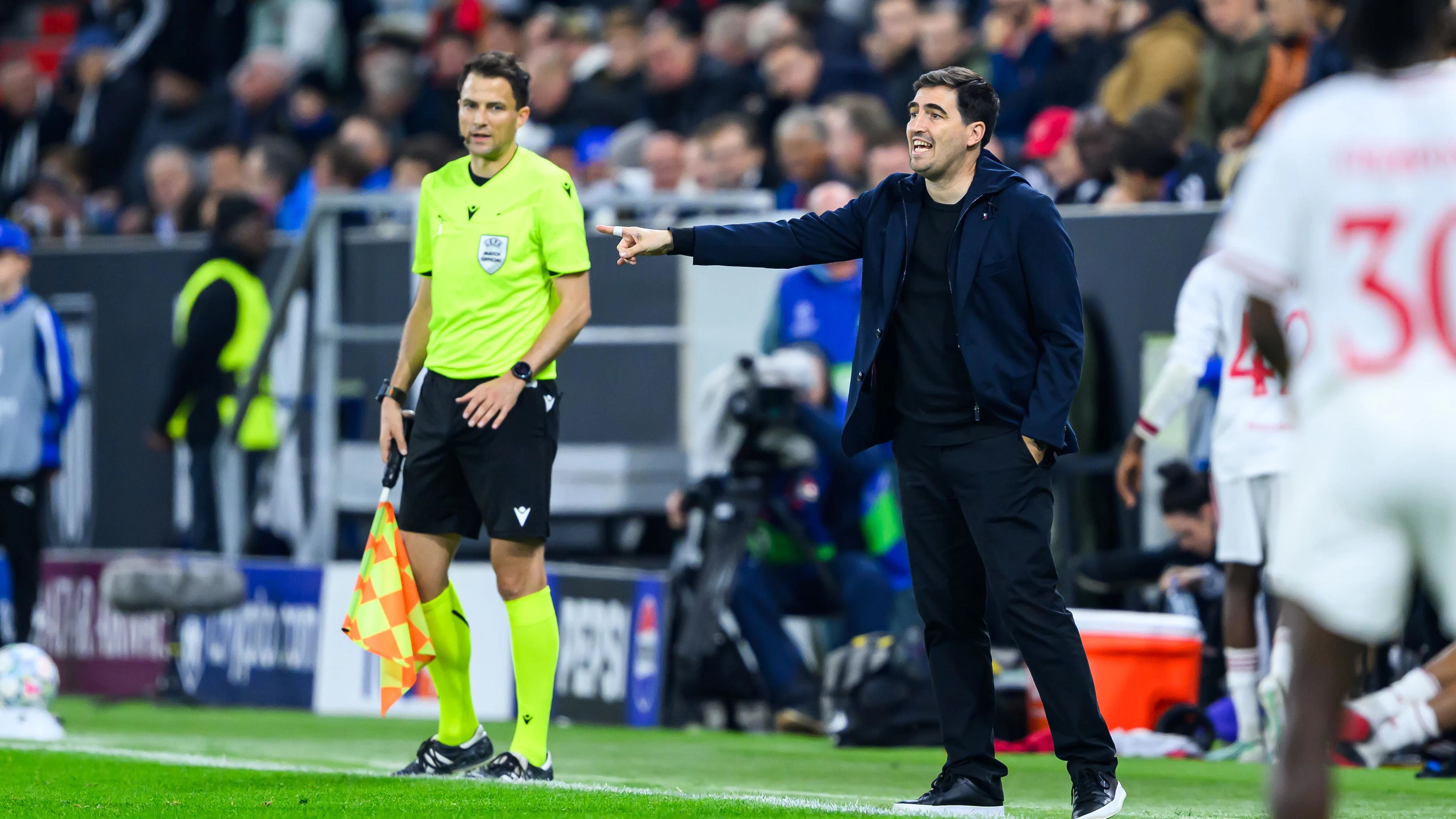 LINZ,AUSTRIA,14.OCT.26 - SOCCER - UEFA Champions League, Linzer ASK vs Liverpool FC. Image shows head coach Andoni Iraola (Liverpool). Photo: GEPA pictures/ Christian Moser