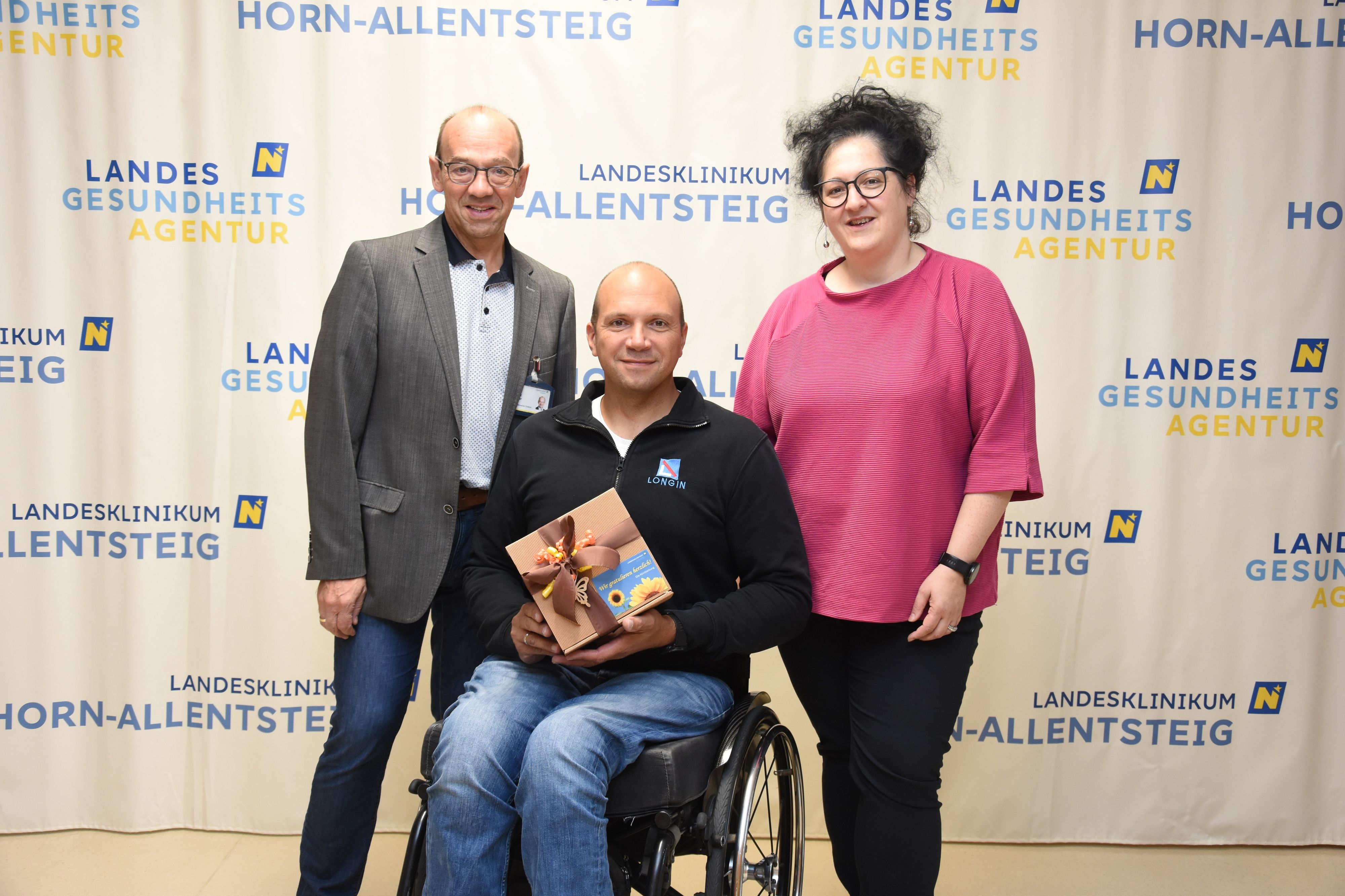 v.l.n.r.: Mag. Franz Huber (Kaufmännischer Direktor), Michael Meier (LK Horn Verwaltung) und Mag.Elisabeth Klang, MBA (Pflegedirektorin)