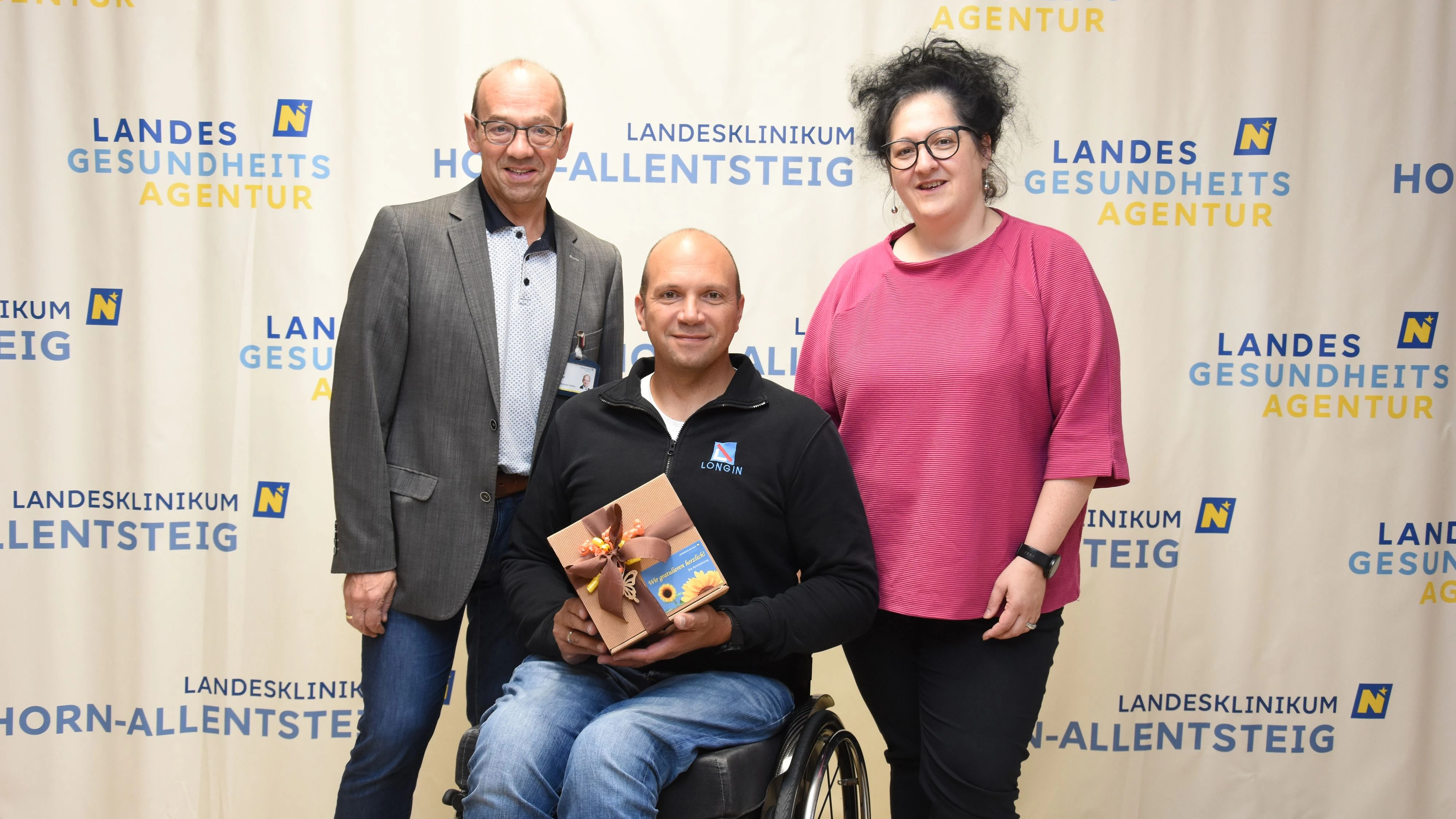 v.l.n.r.: Mag. Franz Huber (Kaufmännischer Direktor), Michael Meier (LK Horn Verwaltung) und Mag.Elisabeth Klang, MBA (Pflegedirektorin)
