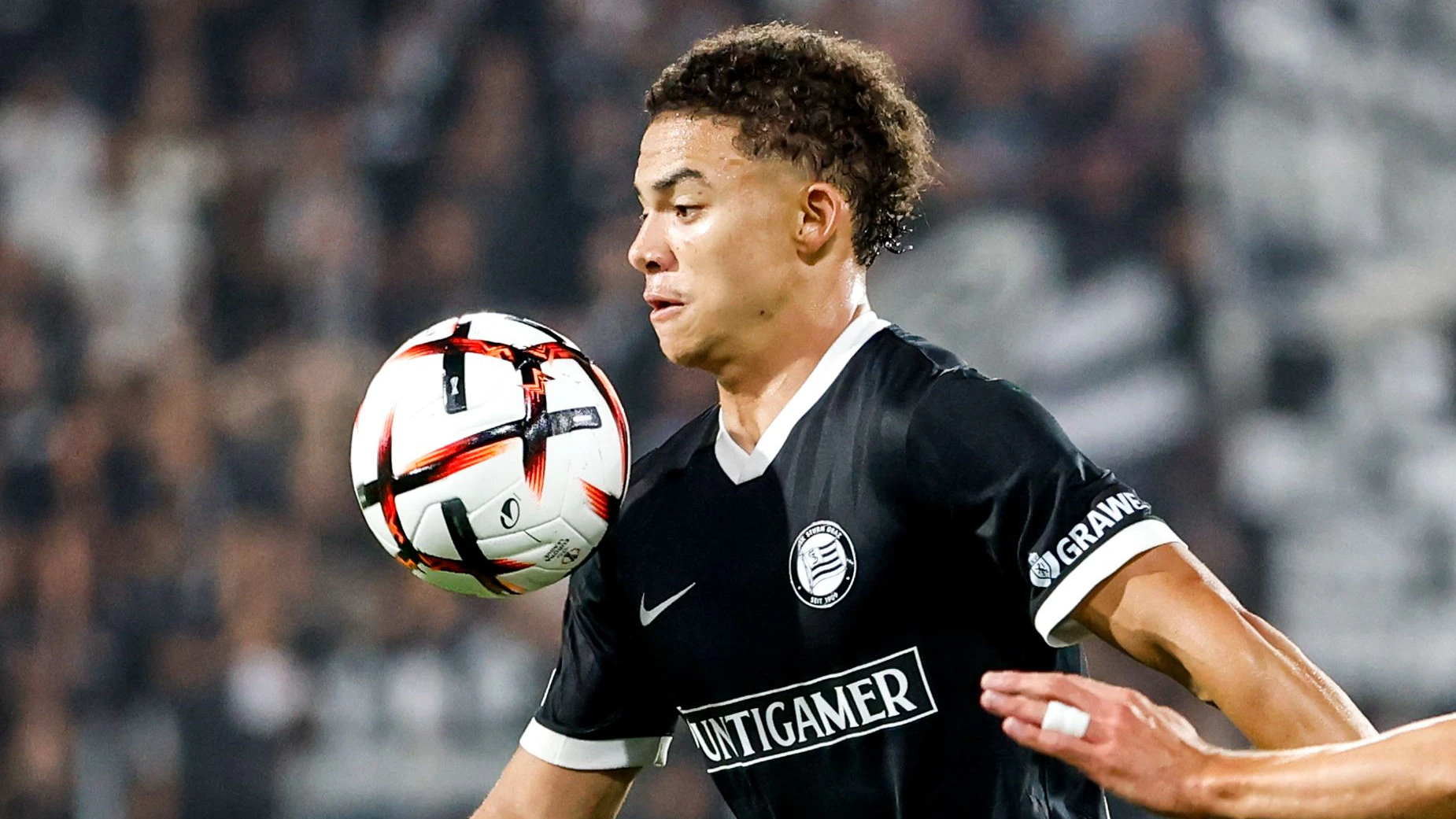 GRAZ,AUSTRIA,16.SEP.26 - SOCCER - UEFA Europa League, Sturm Graz vs Stade Rennais FC. Image shows Jacob Hoedl (Sturm). Photo: GEPA pictures/ James Doak