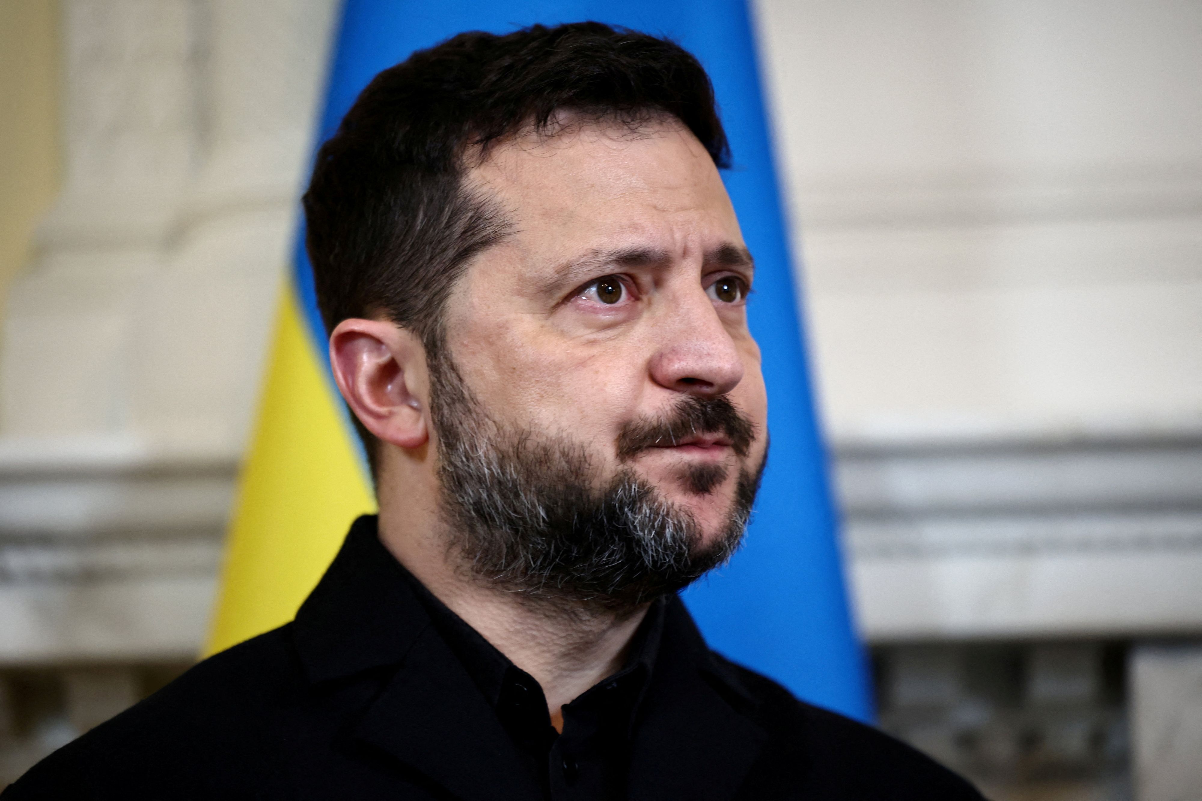 Der ukrainische Präsident Wolodymyr Selenskyj bei seinem Besuch in London.
