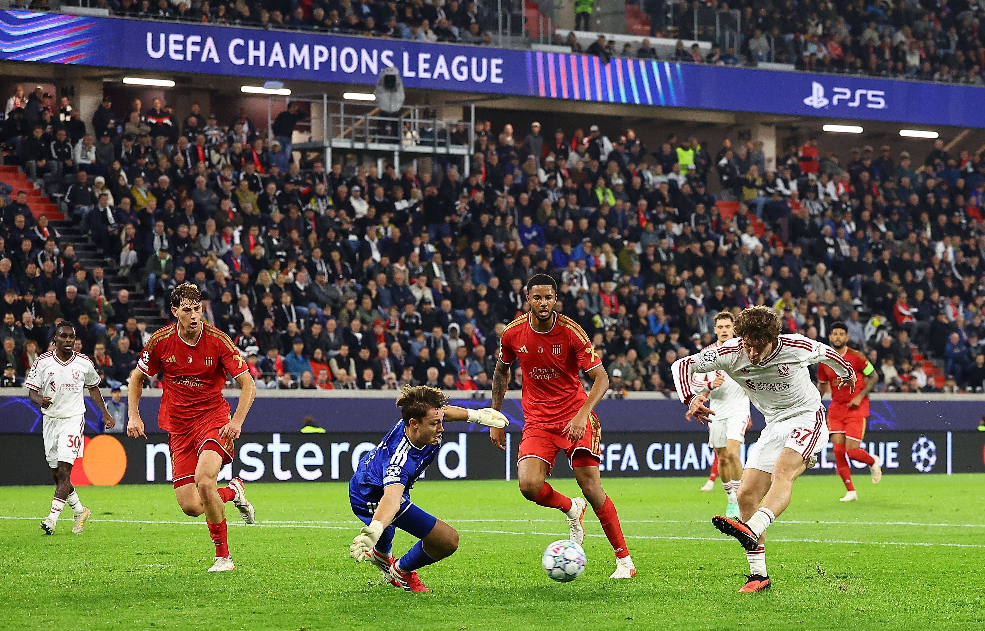 Der LASK verlor gegen Liverpool tmit 3:6.