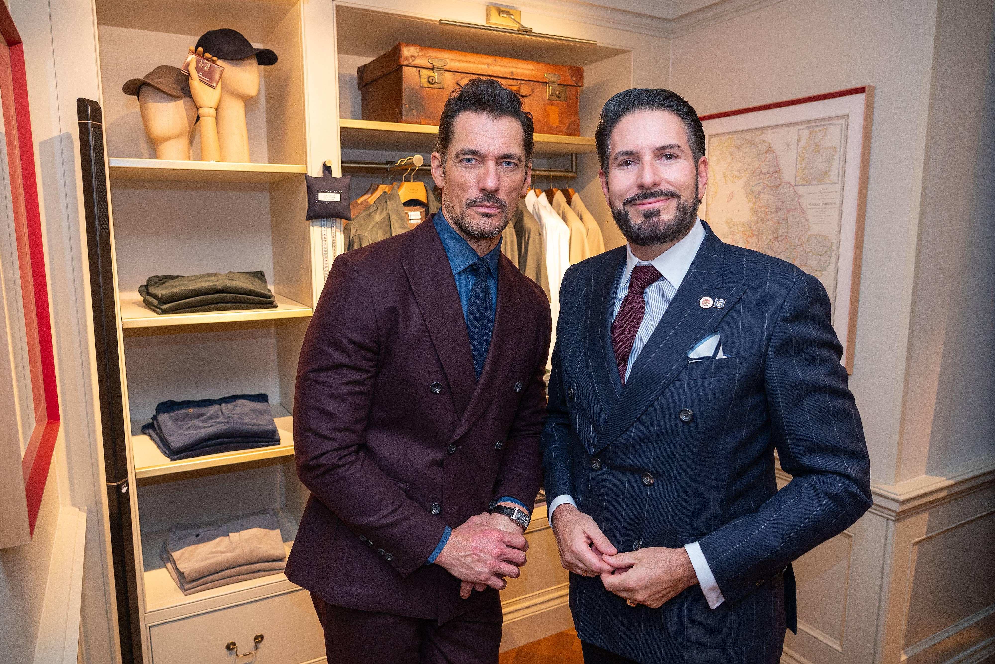 David Gandy mit Clemens Unterreiner beim Store Opening in der Wiener Innenstadt