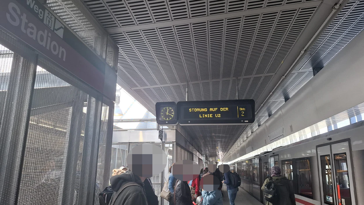 Am Freitag sorgte eine Weichenstörung für Chaos bei der U2.