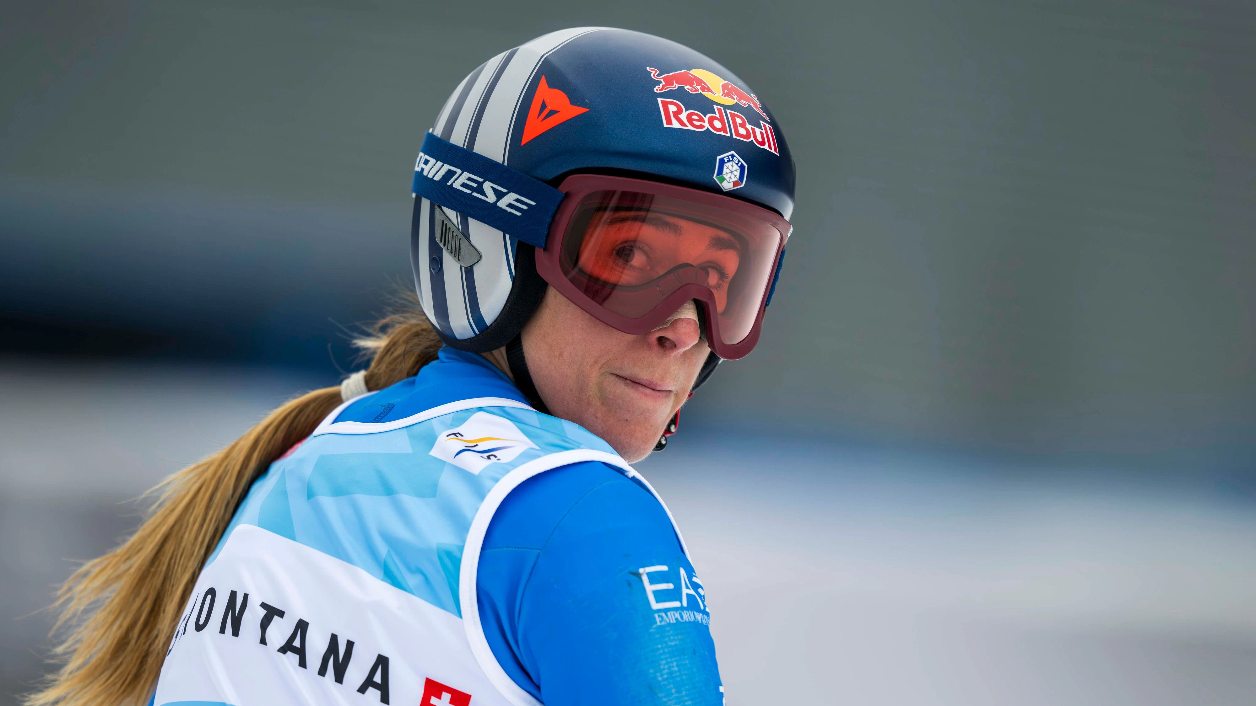 CRANS MONTANA,SWITZERLAND,28.JAN.26 - ALPINE SKIING - FIS World Cup, downhill training, ladies. Image shows Sofia Goggia (ITA). Photo: GEPA pictures/ Avni Retkoceri