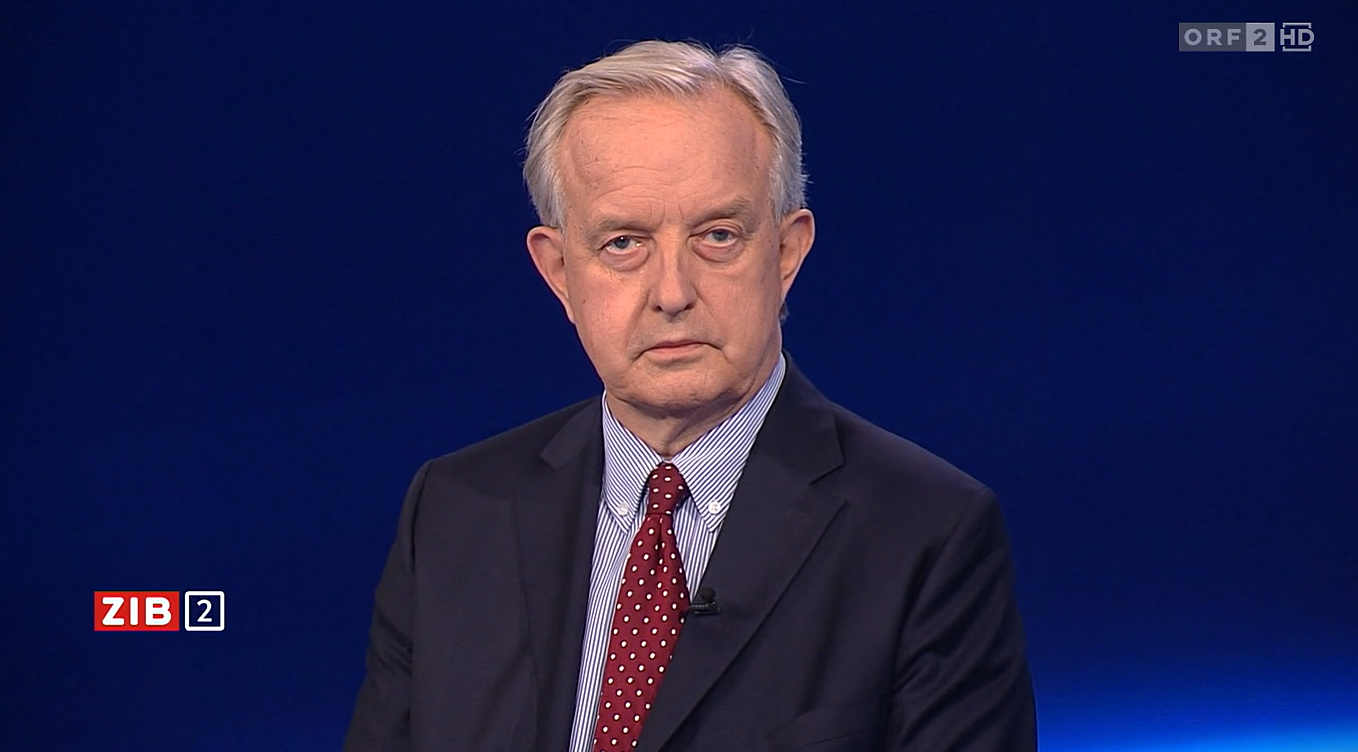 Ärztekammer-Präsident Johannes Steinhart im ZIB2-Studio am Freitag, 16. Oktober 2026.