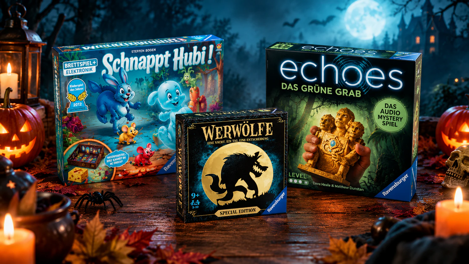Von der Geisterjagd bis zur Werwolf-Entlarvung: Ravensburger sorgt mit neuen Halloween-Spielen für Nervenkitzel.
