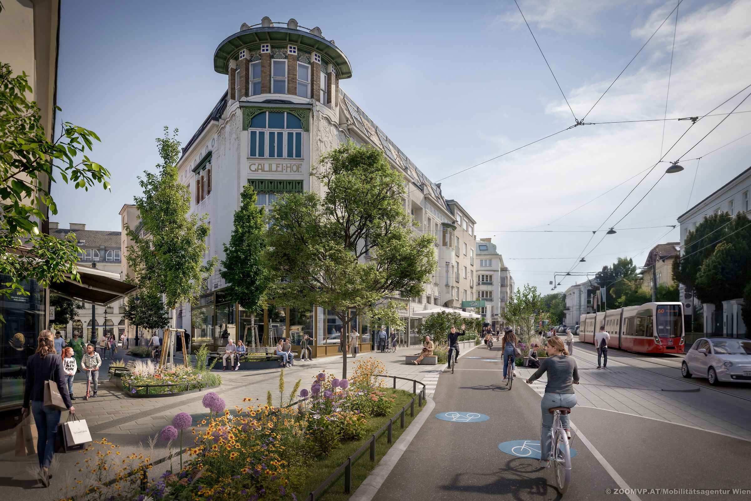So soll die neue Lainzer Straße künftig aussehen.