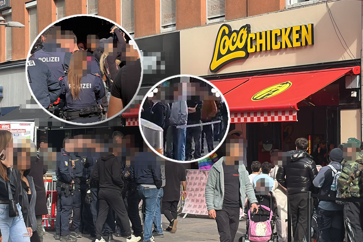 Sogar die Polizei musste zur Neueröffnung anrücken.