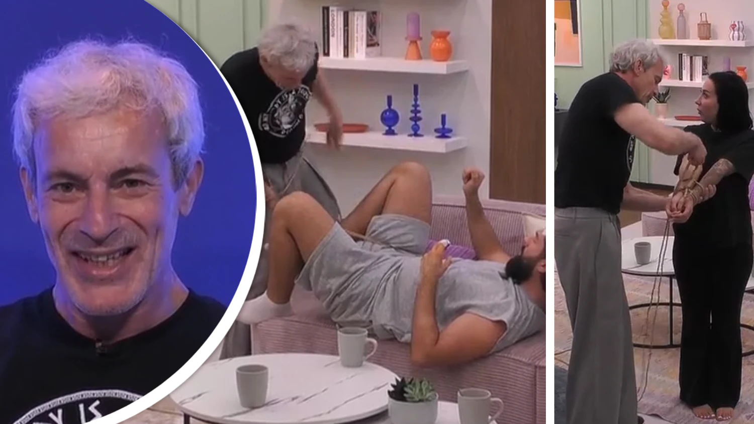 Burkhard gibt Fesseltipps im TV.