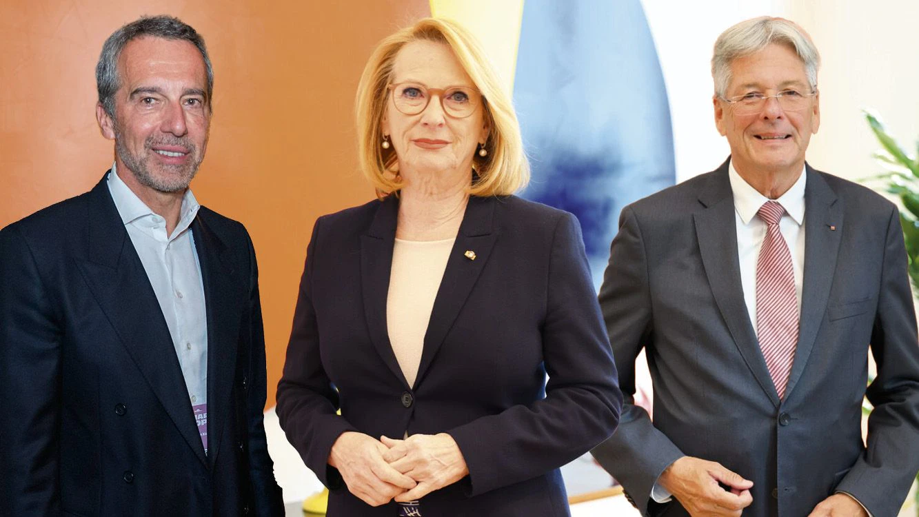 Wären für die Österreicher die beste Alternative für den Vorsitz, falls Markus Marterbauer absagt: Doris Bures, Peter Kaiser (r.) und Christian Kern
