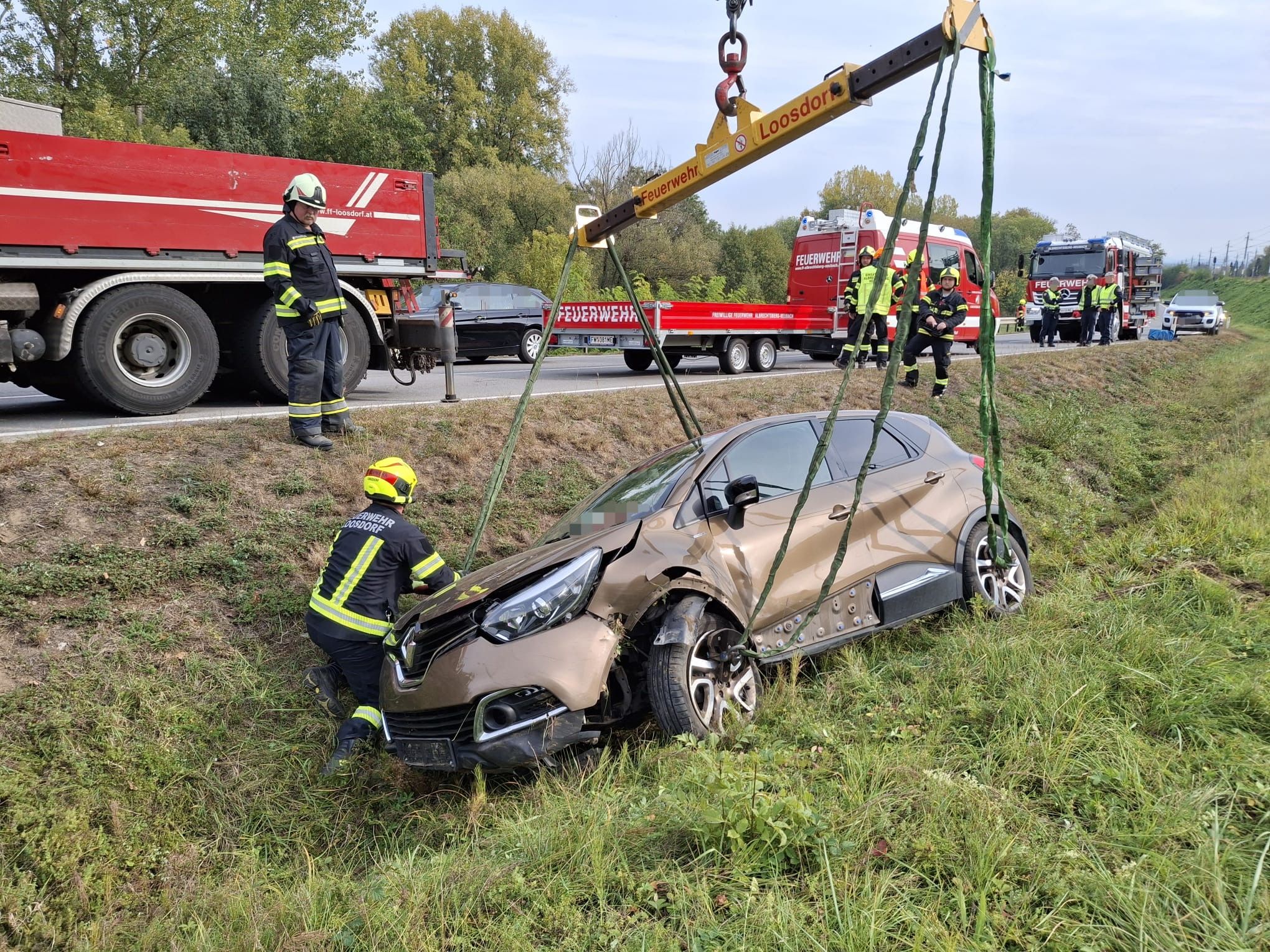 Verkehrsunfall auf der B1 bei Albrechtsberg