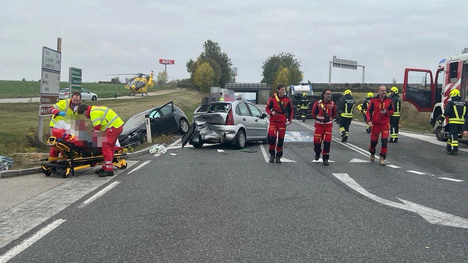 Verkehrsunfall mit drei Pkw bei Inning