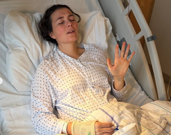 Dieses Foto postete Silje Ospeth aus dem Krankenbett.