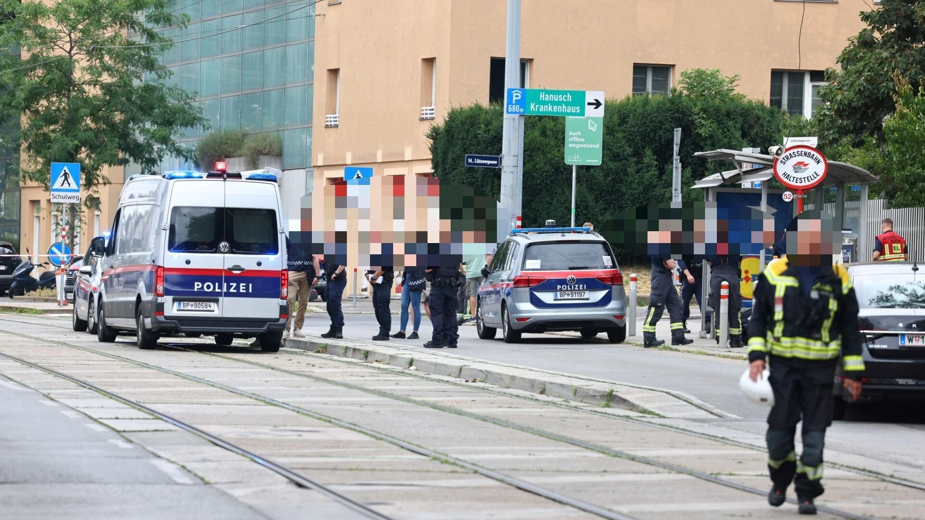 Archivbild eines Polizeieinsatzes in Penzing. 