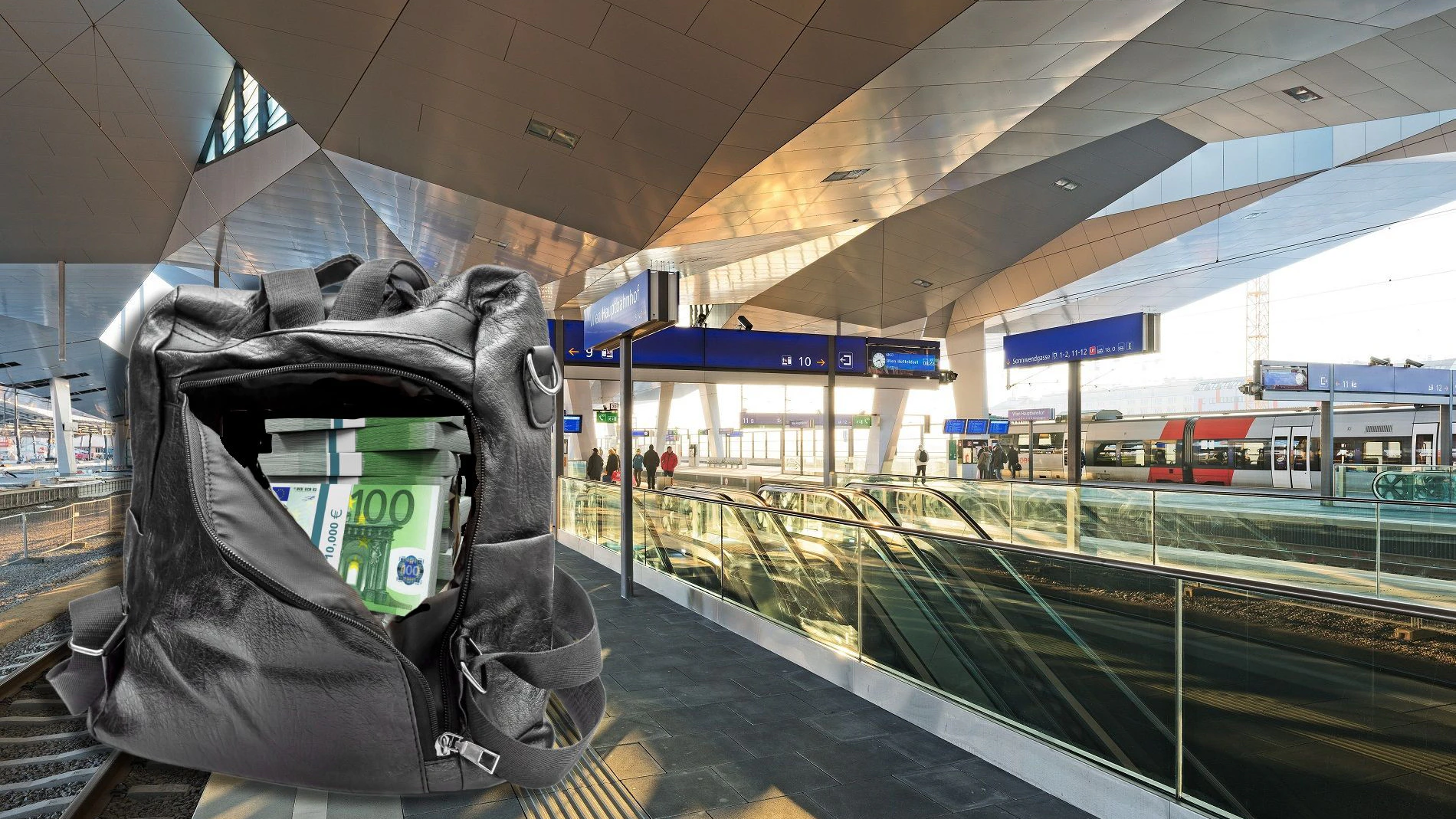 Heute.at - Mann verliert Rucksack mit 100.000 € am Hauptbahnhof
