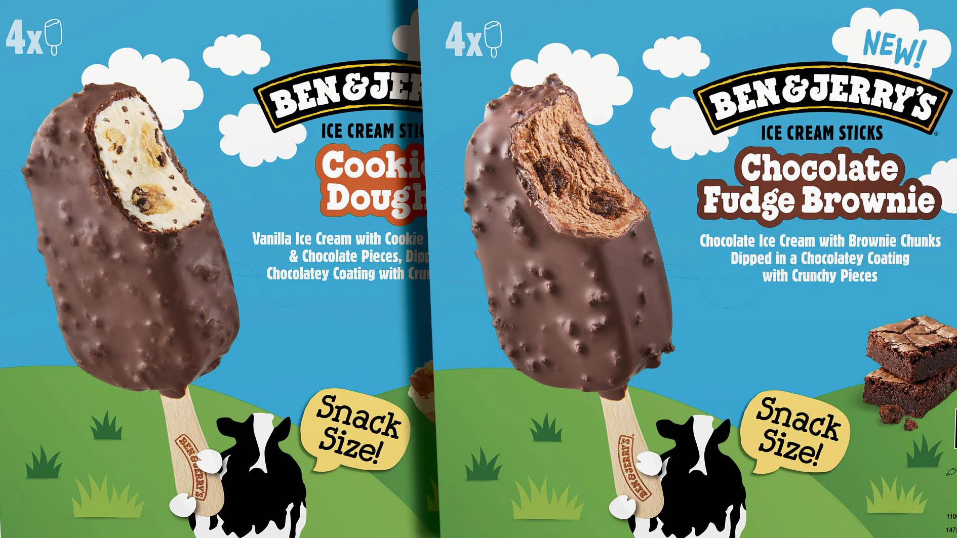 Ben & Jerry’s bringt jetzt zwei Lieblingssorten der Österreicher auch als Eis am Stiel in den Handel.