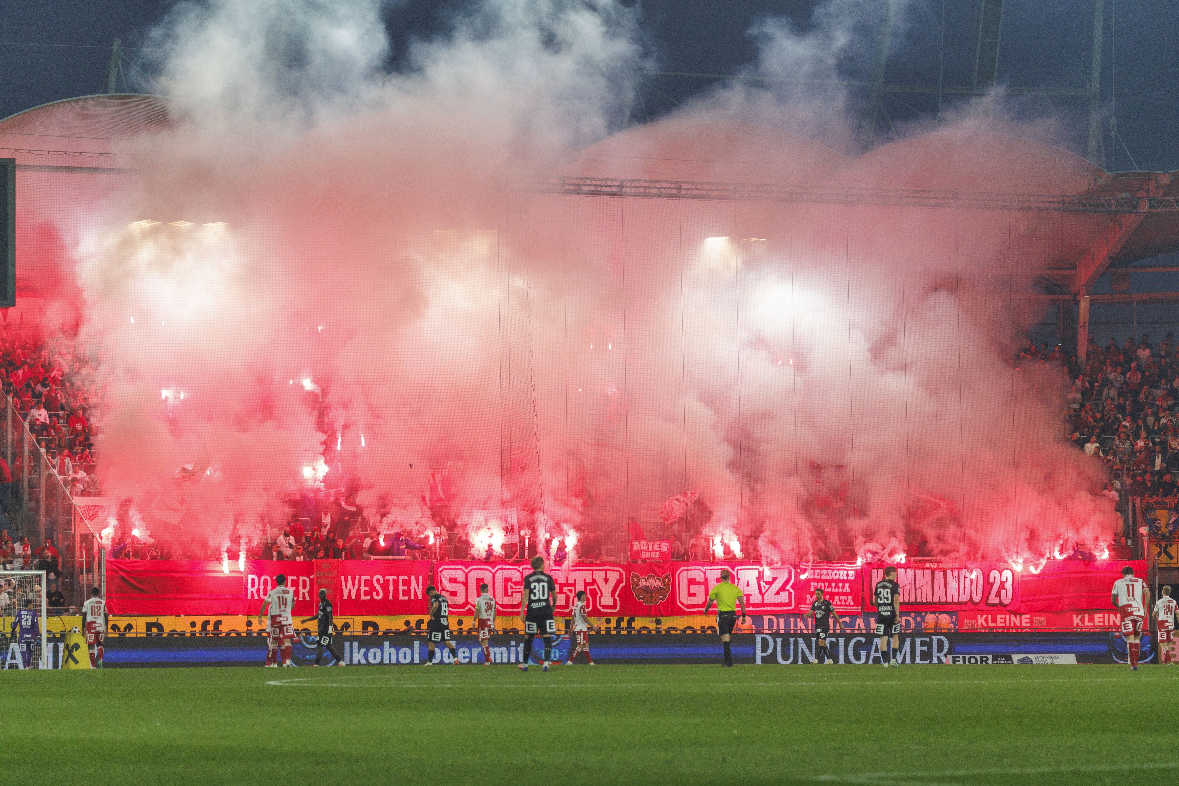 GAK-Fans sorgten im Derby für Aufregung