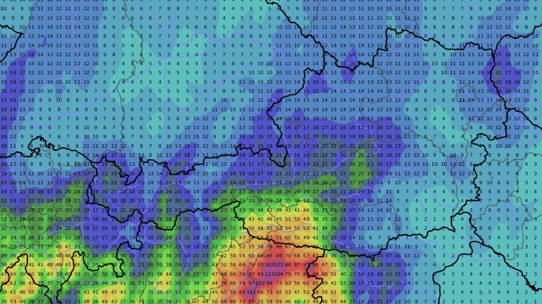 Heute.at - Wetter-Karte zeigt, wo Regen-Walze Österreich trifft