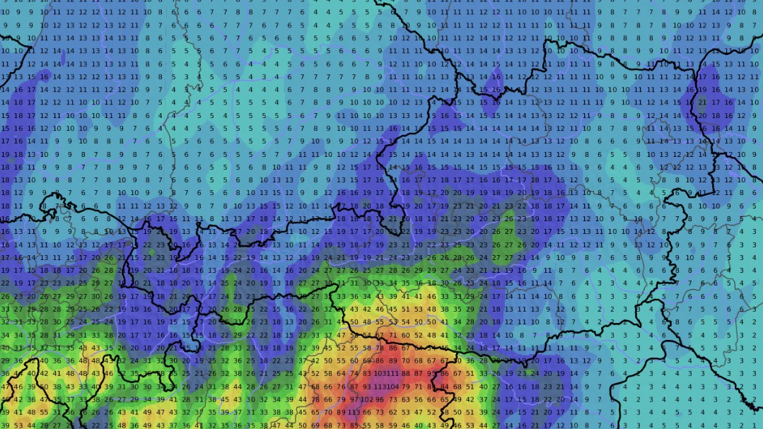 Ein Italientief bringt am Mittwoch und in der Nacht auf Donnerstag verbreitet etwas Regen.