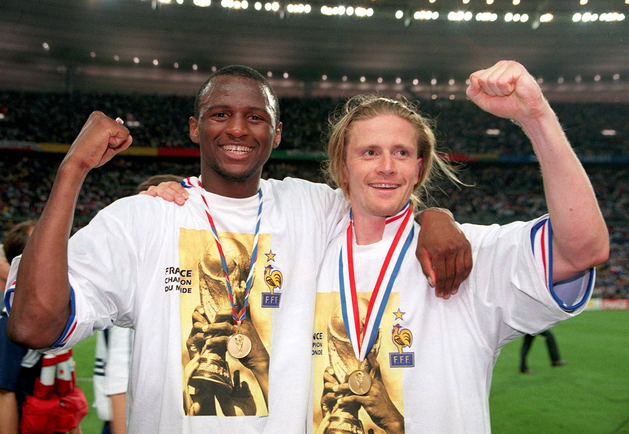 Patrick Viera und Emanuel Petit im Jahr 1998.