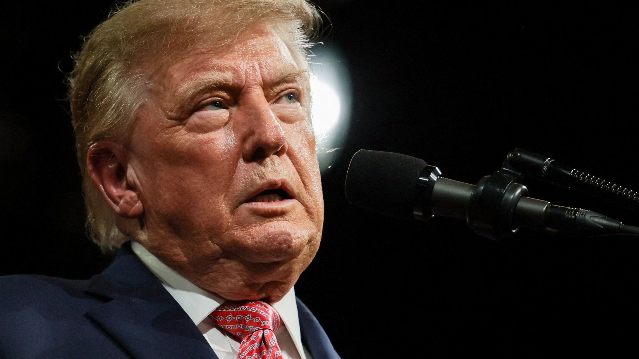 US President Donald Trump speaks during a rally in support of Republican US Senate reelection candidate Roger Marshall (R-KS) in Park City, Kansas, US, October 19, 2026. REUTERS/Jonathan Ernst