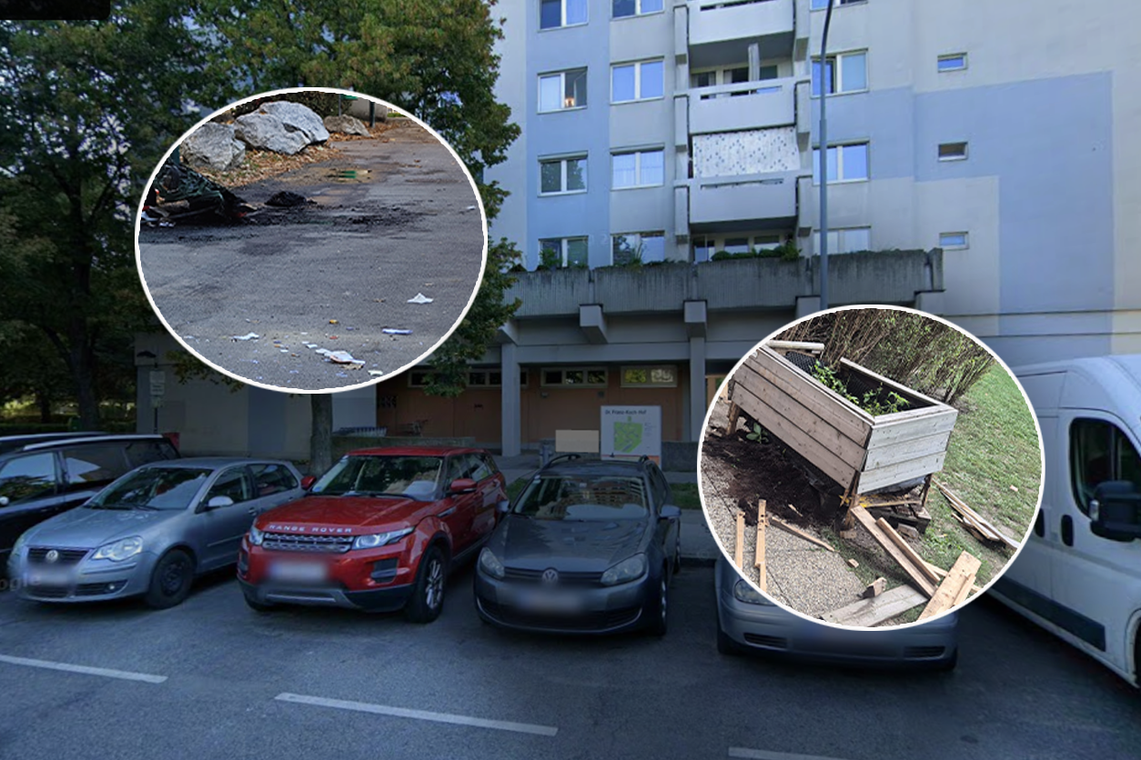 Mutmaßliche Jugendbanden sorgen in dem Gemeindebau für Chaos.