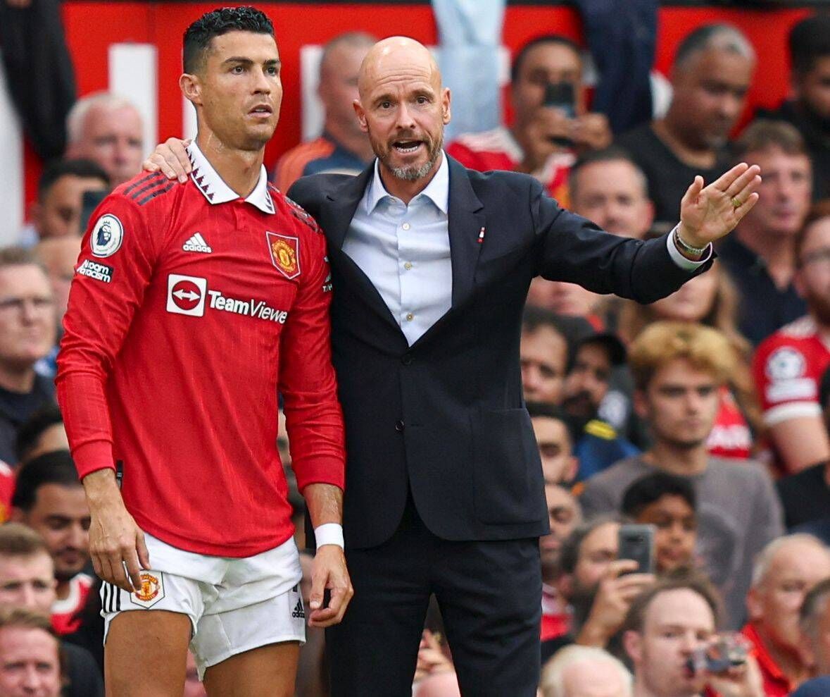 Cristiano Ronaldo und Erik ten Hag.