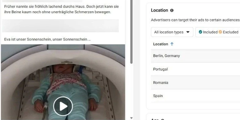Ausspielen der Anzeigen an 5.000 Konten in Berlin im Alter ab 25 Jahren.