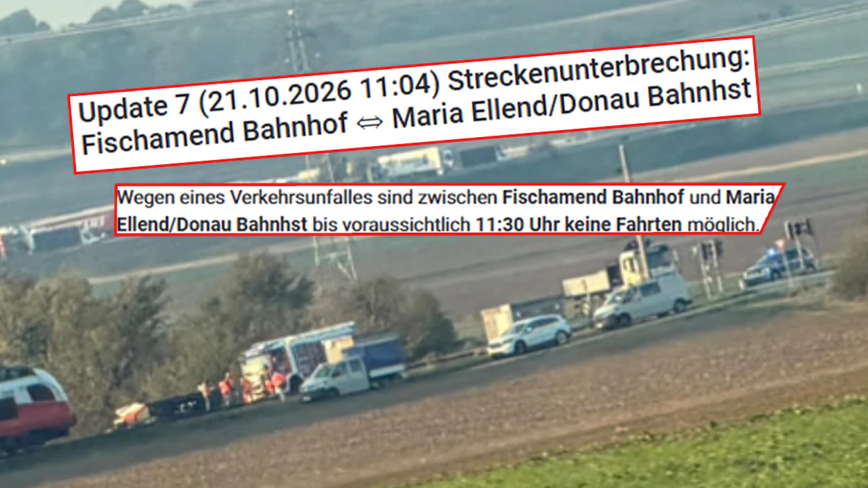 Aufgrund eines Unfalles ist derzeit mit Ausfällen bei der S7 zu rechnen.